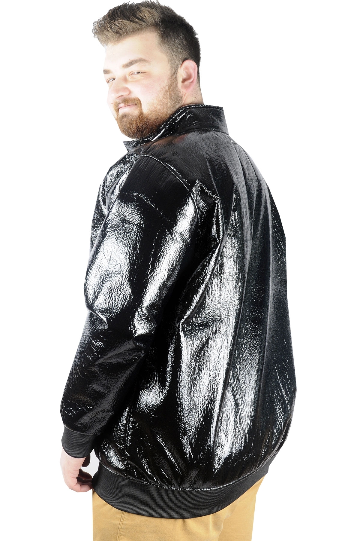 ModeXL Mode XL Erkek Mont Furry Shiny 21095 Siyah görsel 3