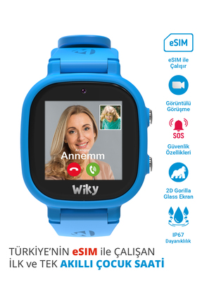 Wiky Watch 5E eSim'li Akıllı Çocuk Saati Görüntülü ve Sesli Arama, GPS, SOS, ...