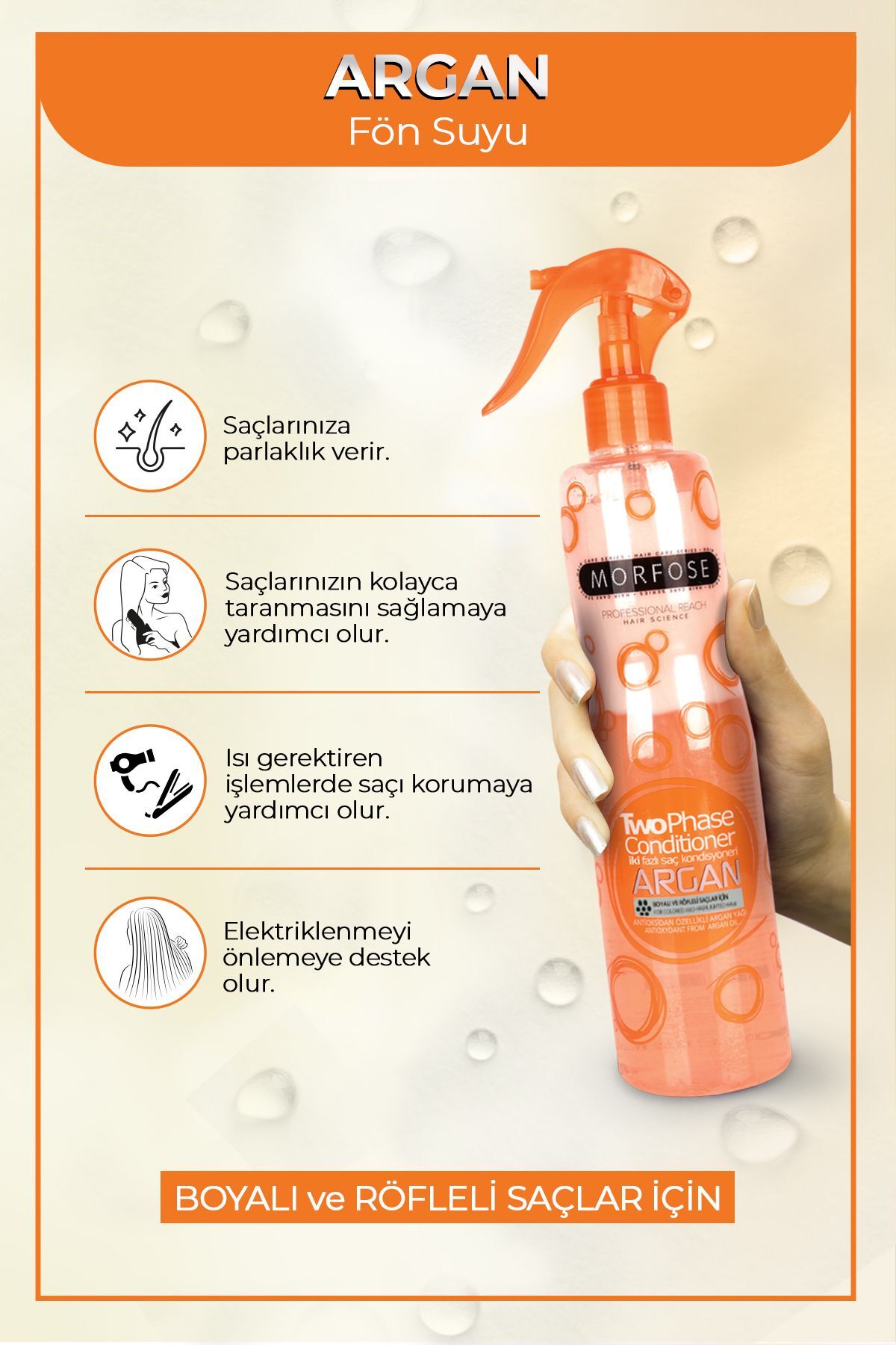 Çift Fazlı Argan İçerikli Fön Suyu 400 ml — 1576933 — تصویر 2 از 3