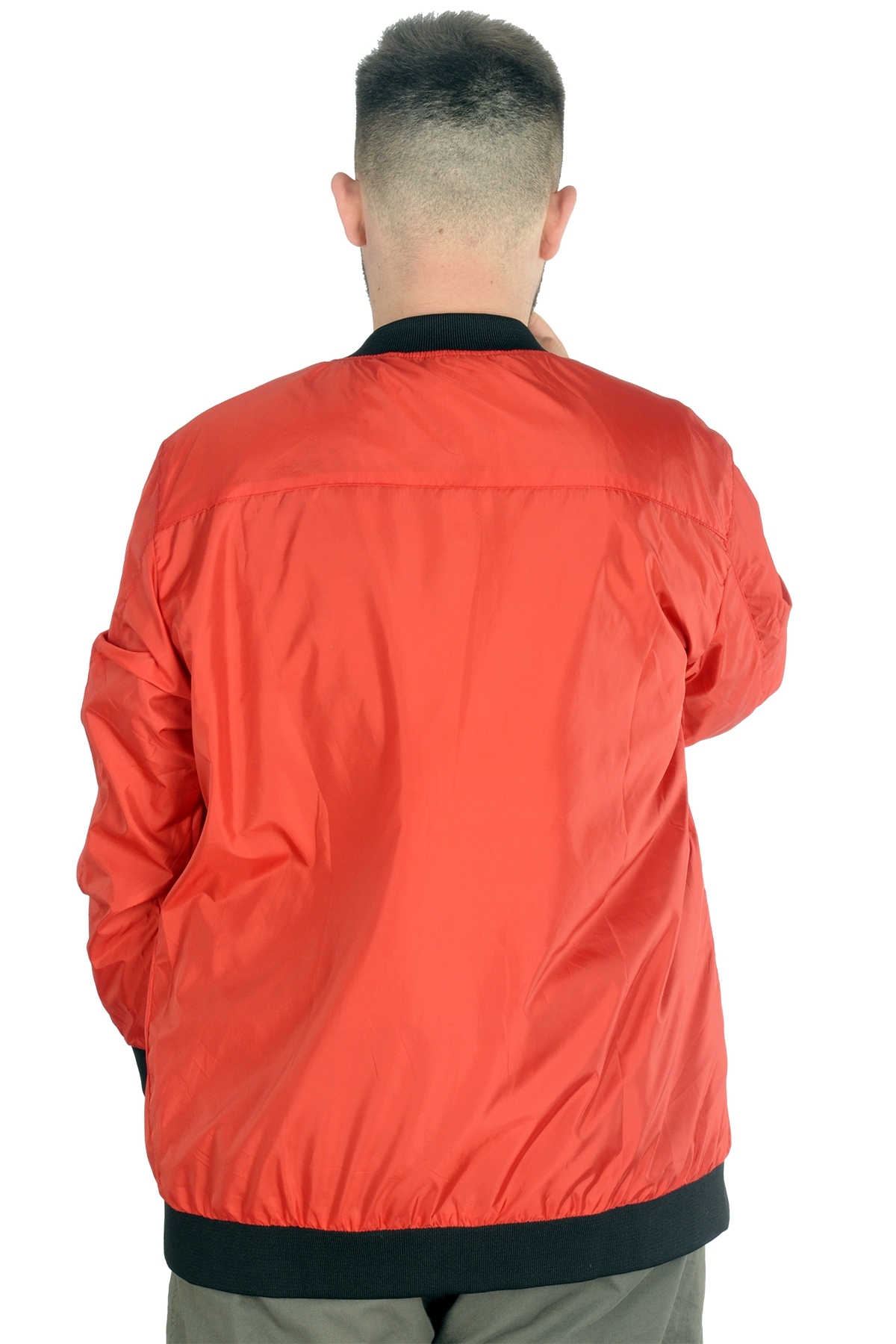 ModeXL Mode XL Büyük Beden Erkek Kolej Mont Jesica 22611 Kırmızı görsel 4