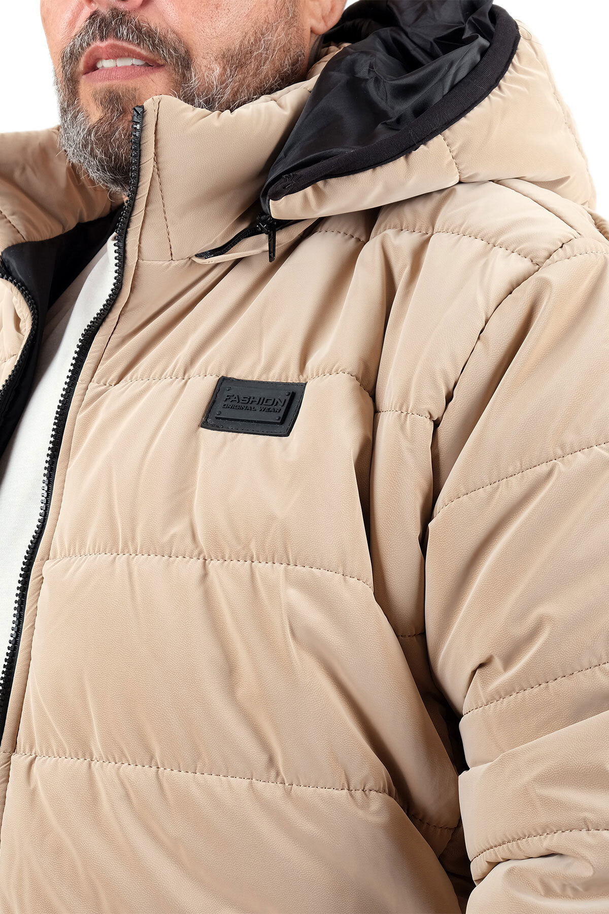 ModeXL Mode XL Buyuk Beden Erkek Mont Kapıtone Kapsonlu U25701 görsel 4