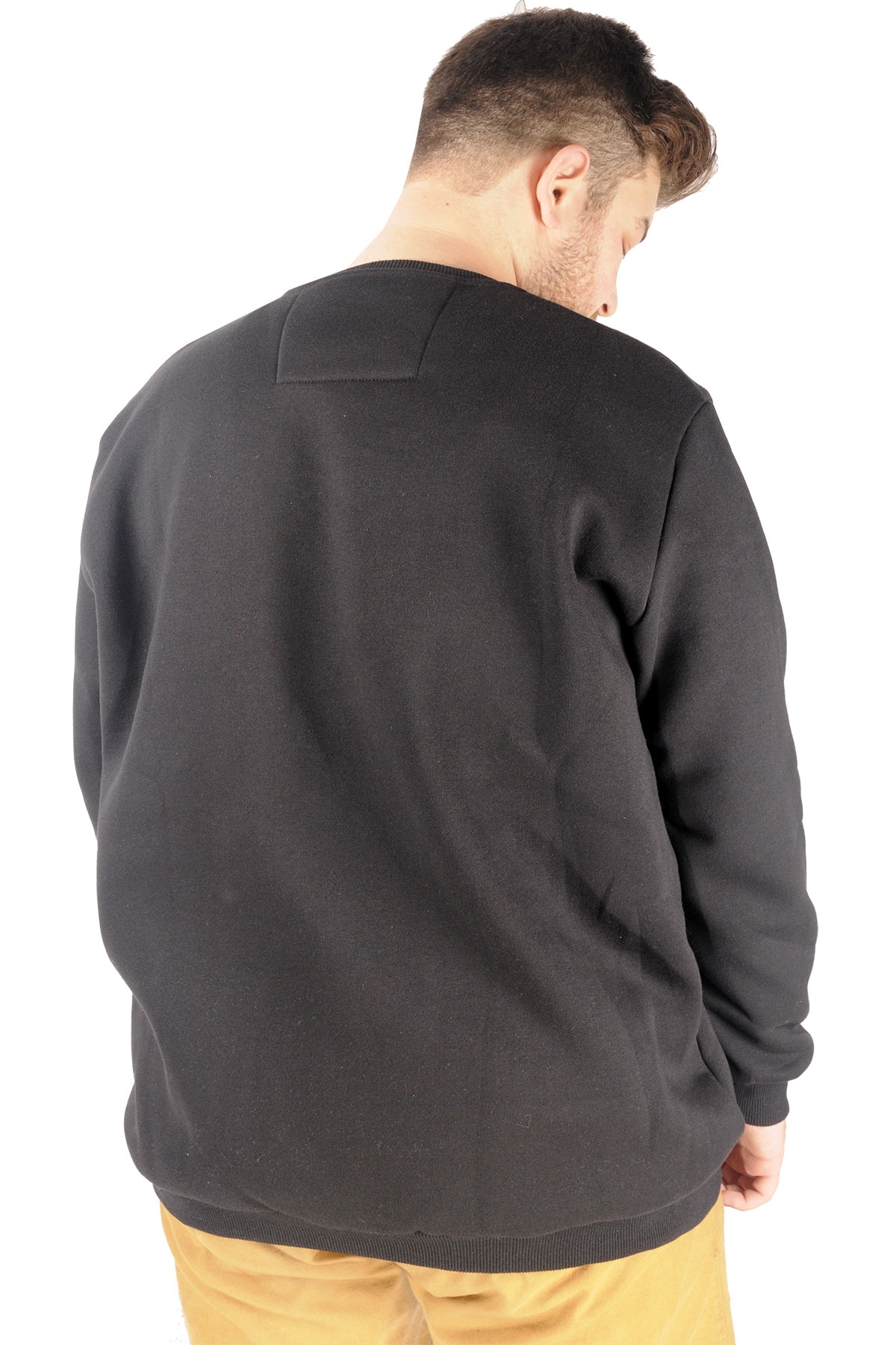 ModeXL Mode XL Erkek Sweat Bis Yaka Recycle B20531 Siyah görsel 7