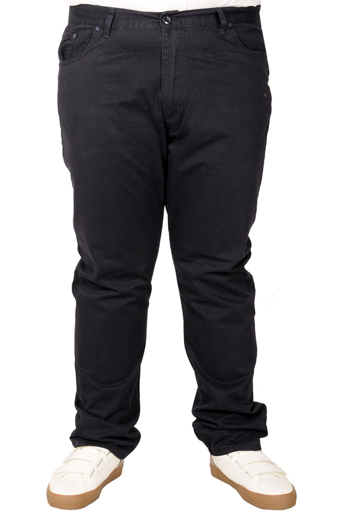 ModeXL Mode XL Büyük Beden Erkek Keten Pantolon 5 Cep 21003 Lacivert