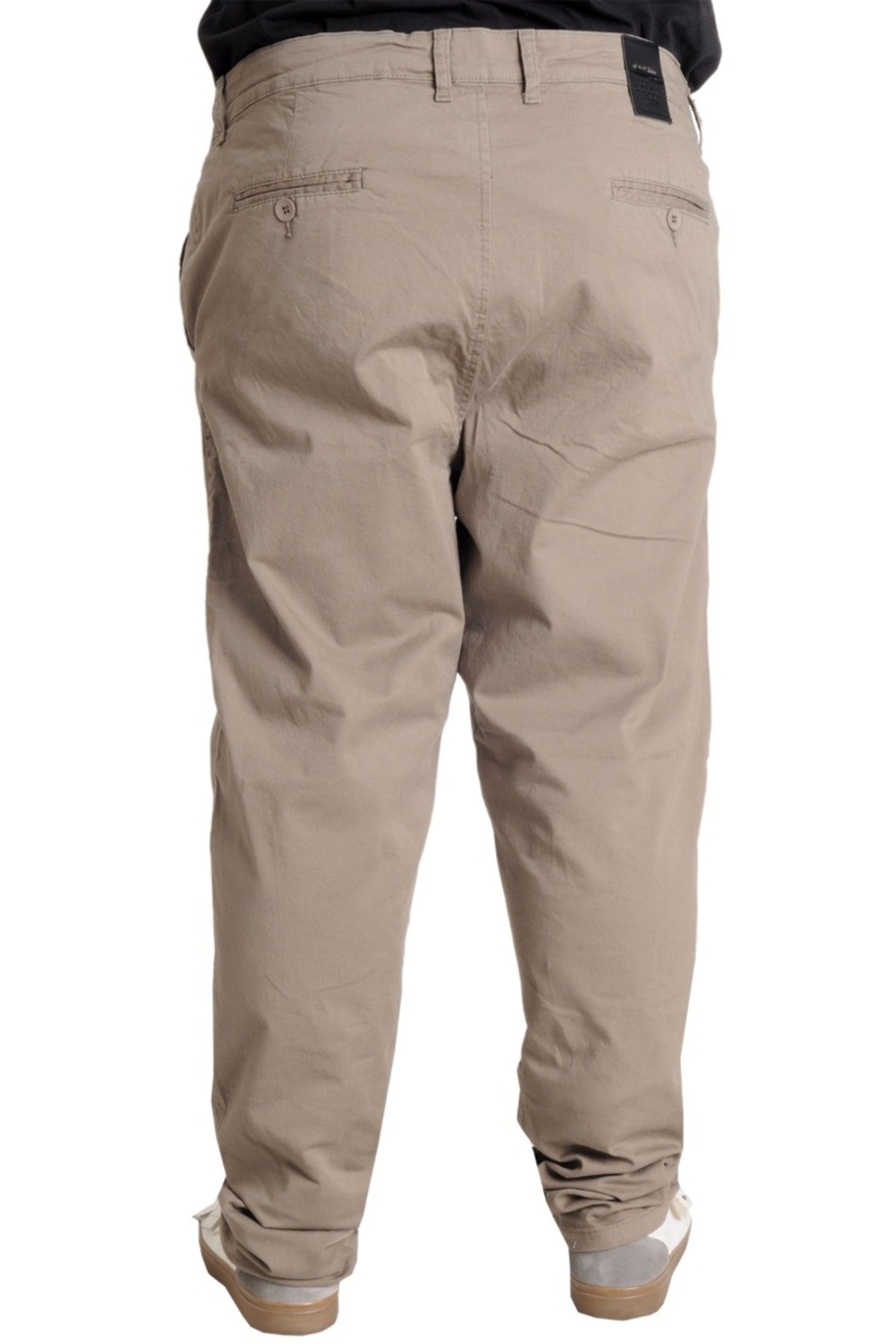 ModeXL Mode XL Büyük Beden Erkek Pantolon Keten Milano 20850 Bej görsel 4
