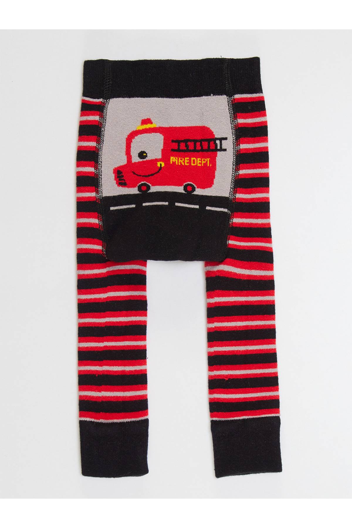 Denokids İtfaiye Erkek Bebek Örme Çizgili Tayt-Pantolon fotoğrafı 5 (önizleme)