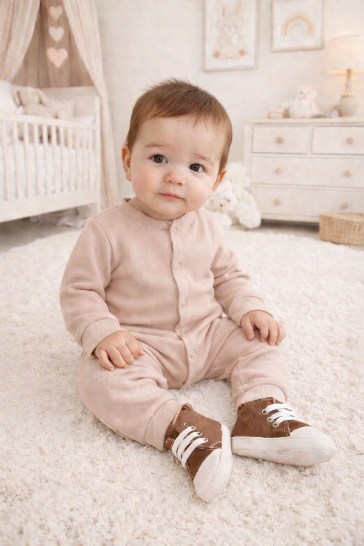 Arin Baby KAHVERENGİ BAĞCIKLI UNISEX BEBEK AYAKKABISI /KUTULU HEDİYELİK YENİDOĞAN AYAKKABI fotoğrafı 4 (önizleme)