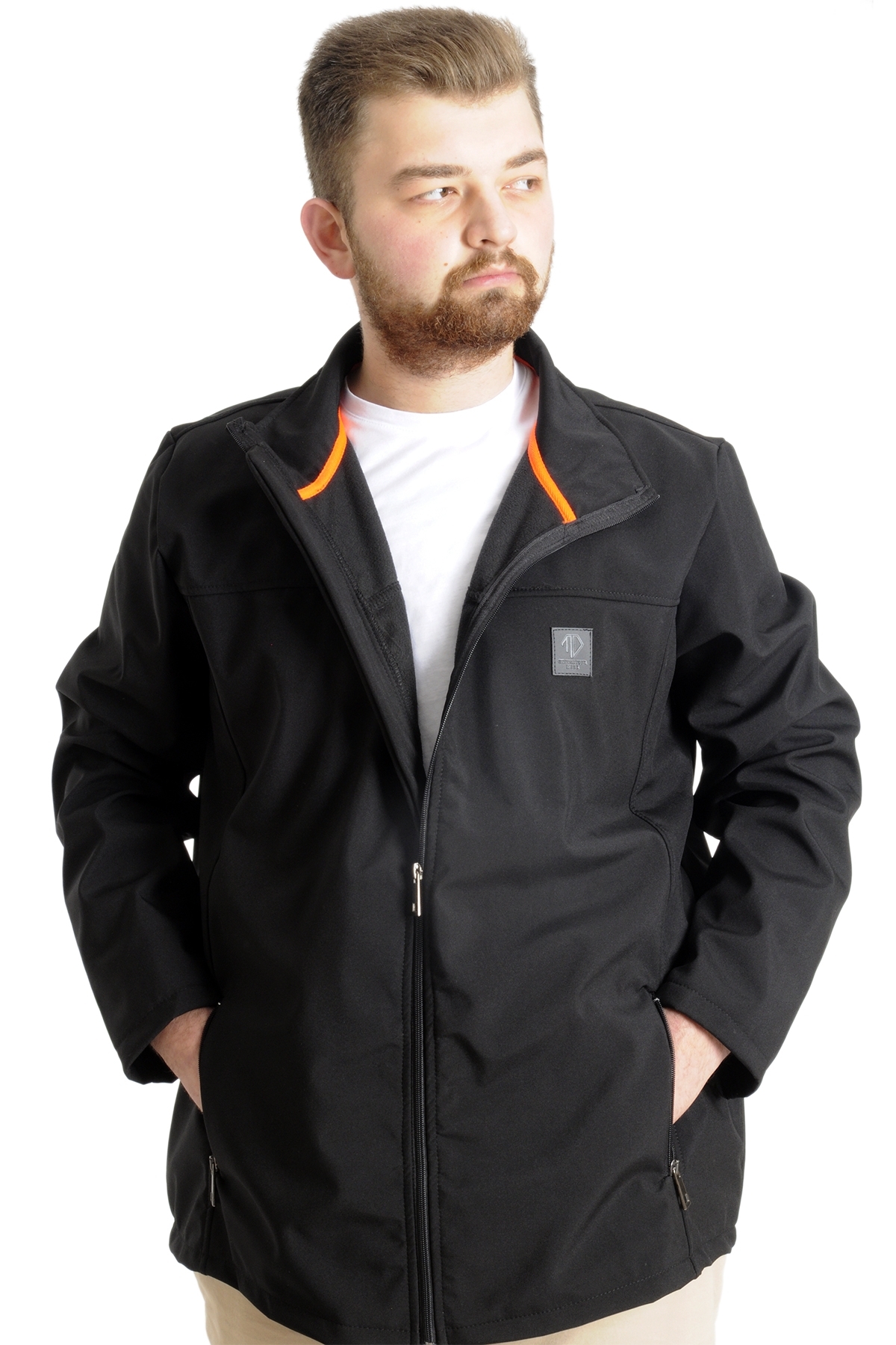 ModeXL Mode XL Büyük Beden Erkek Mont Waterproof Softshell 21232 Siyah