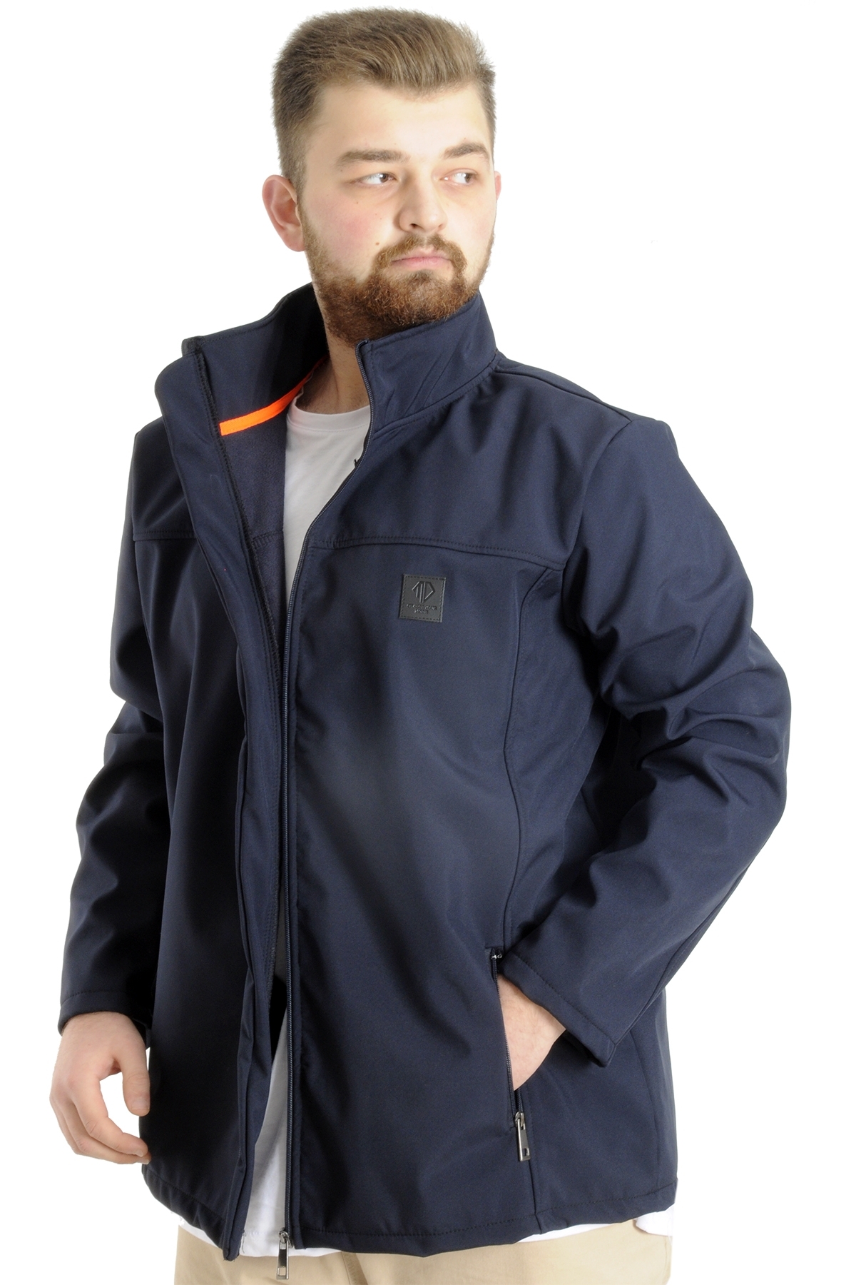 ModeXL Mode XL Büyük Beden Erkek Mont Waterproof Softshell 21232 Lacivert