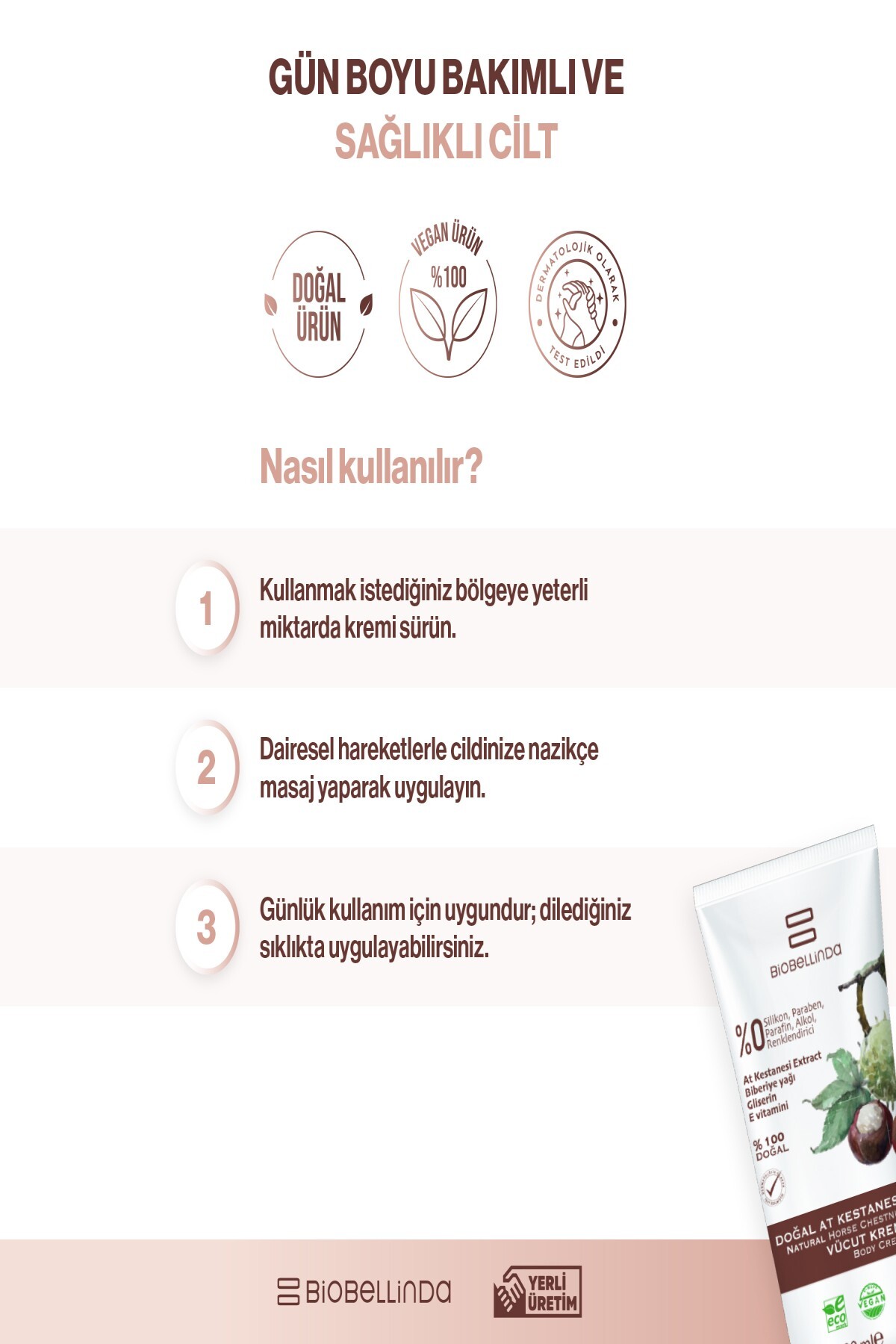 Doğal At Kestanesi Vücut Kremi Besleyici Ve Nemlendirici 200 ml — BL161 — تصویر 5 از 7