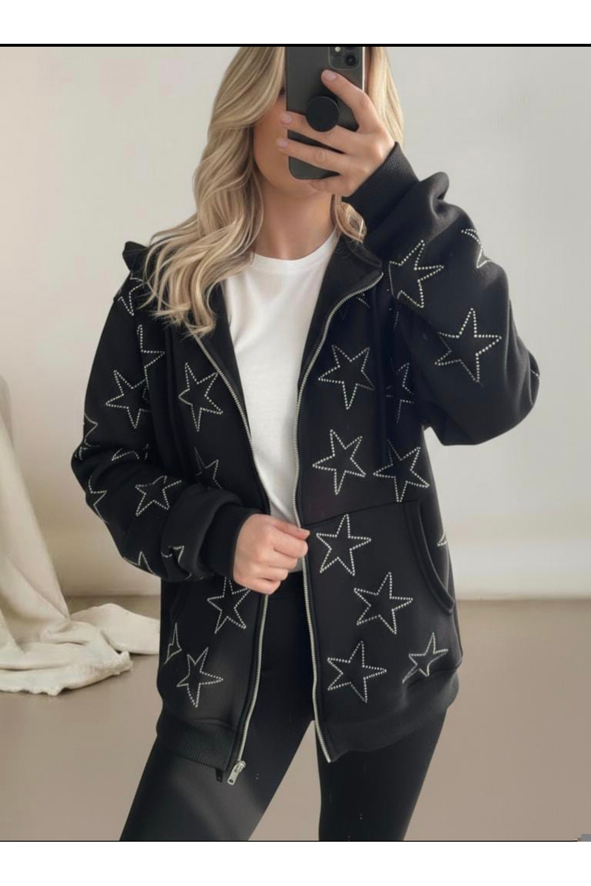 MOJO  Yıldız Taş Detaylı Sweatshirt - Görsel 3