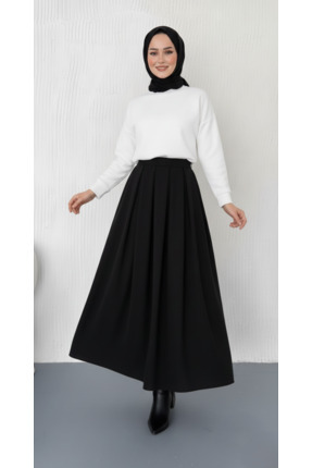 MAİMODA Tesettür Pileli Maxi Boy Kloş Etek/"Modest Pleated Maxi Skirt"