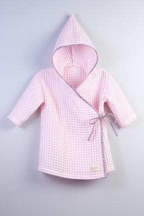 Bondberro Waffle Müslin Kumaş Bebek ve Çocuk Kimono  Bornoz %100 Pamuk