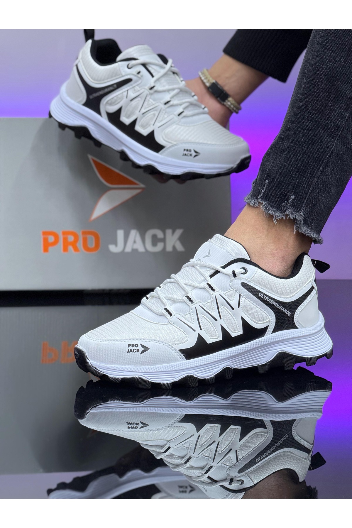 Projack  Beyaz Siyah Erkek Günlük Spor Ayakkabı Unisex