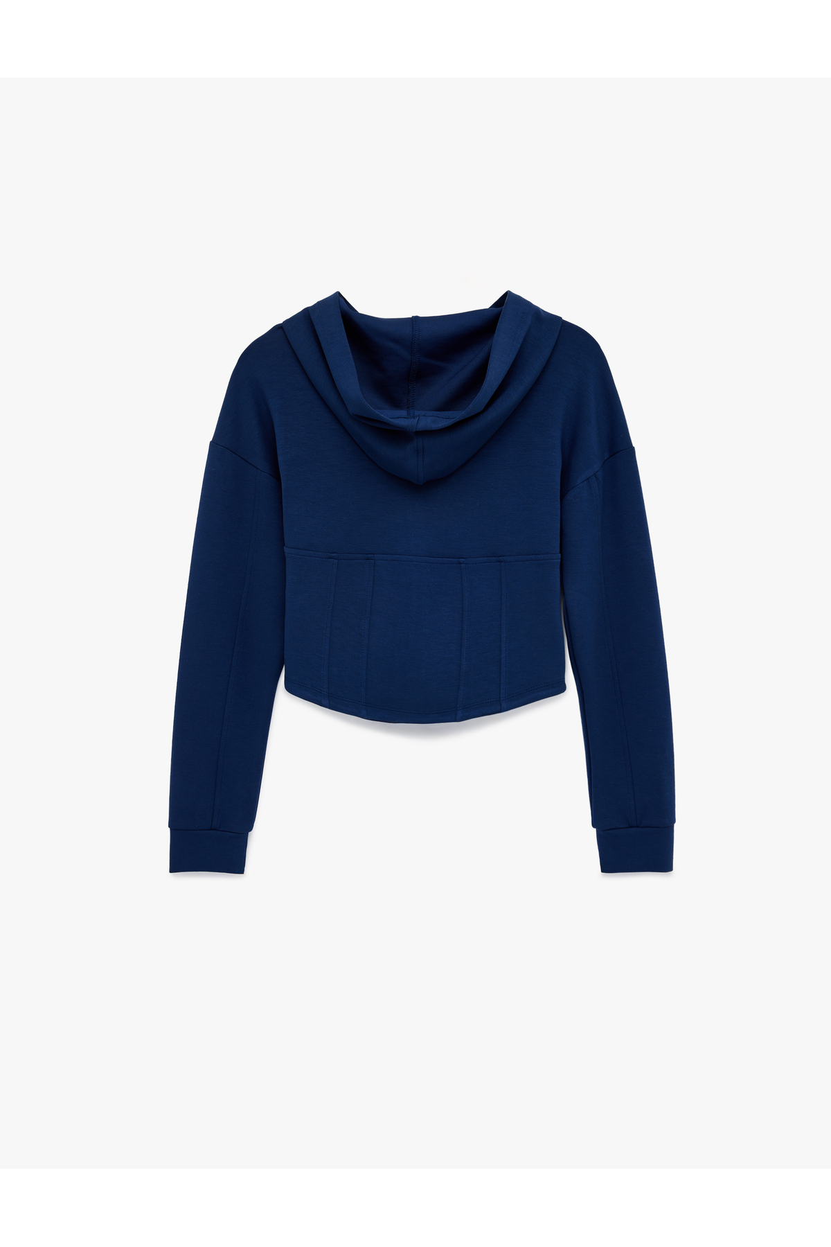 Koton Kapüşonlu Uzun Kollu Fermuarlı Dikiş Detaylı Spor Sweatshirt görsel 4