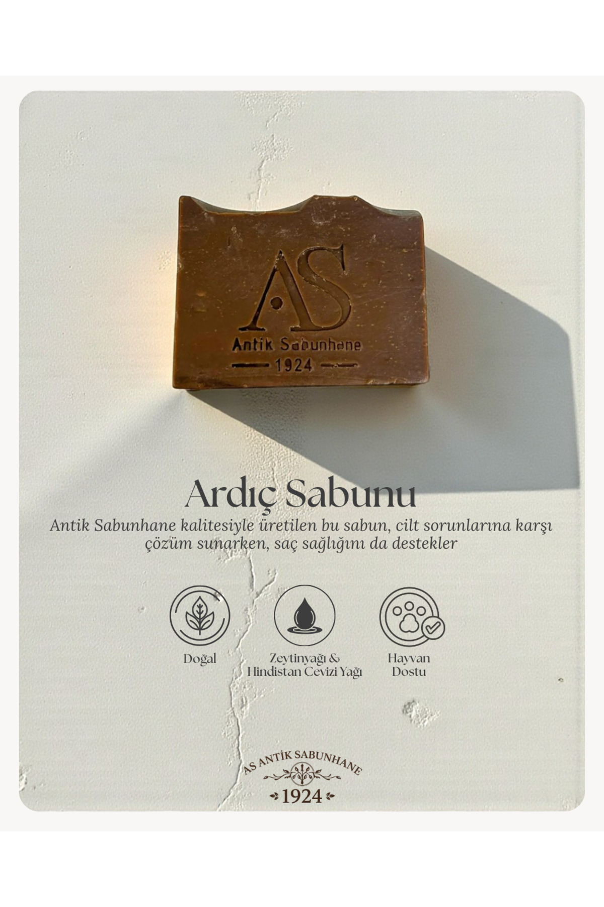 AS ANTİK SABUNHANE 1924 El Yapımı Doğal Ardıç Katranı Sabunu - Fiyatı, Yorumları