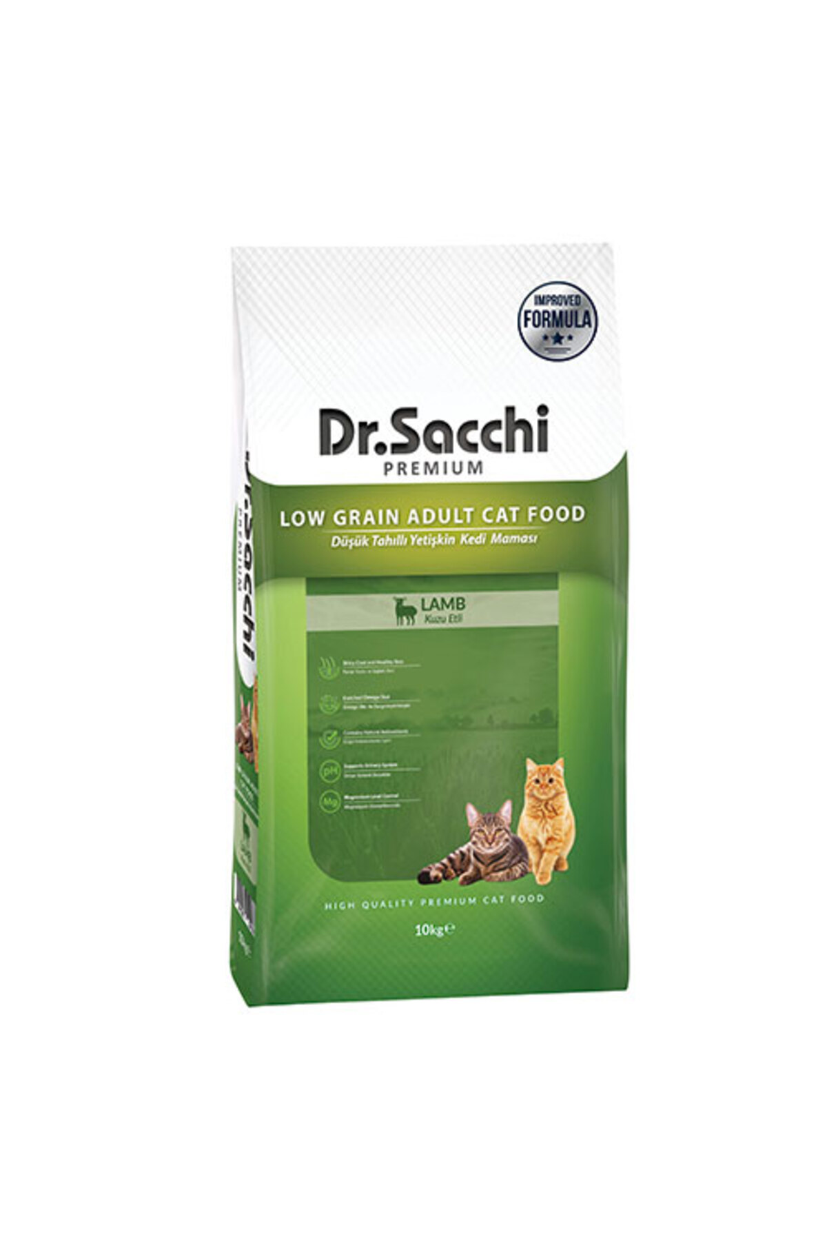 Dr. Sacchi Dr.Sacchi Premium Kuzu Etli Düşük Tahıllı Yetişkin Kedi Maması 10 Kg - Fiyatı, Yorumları