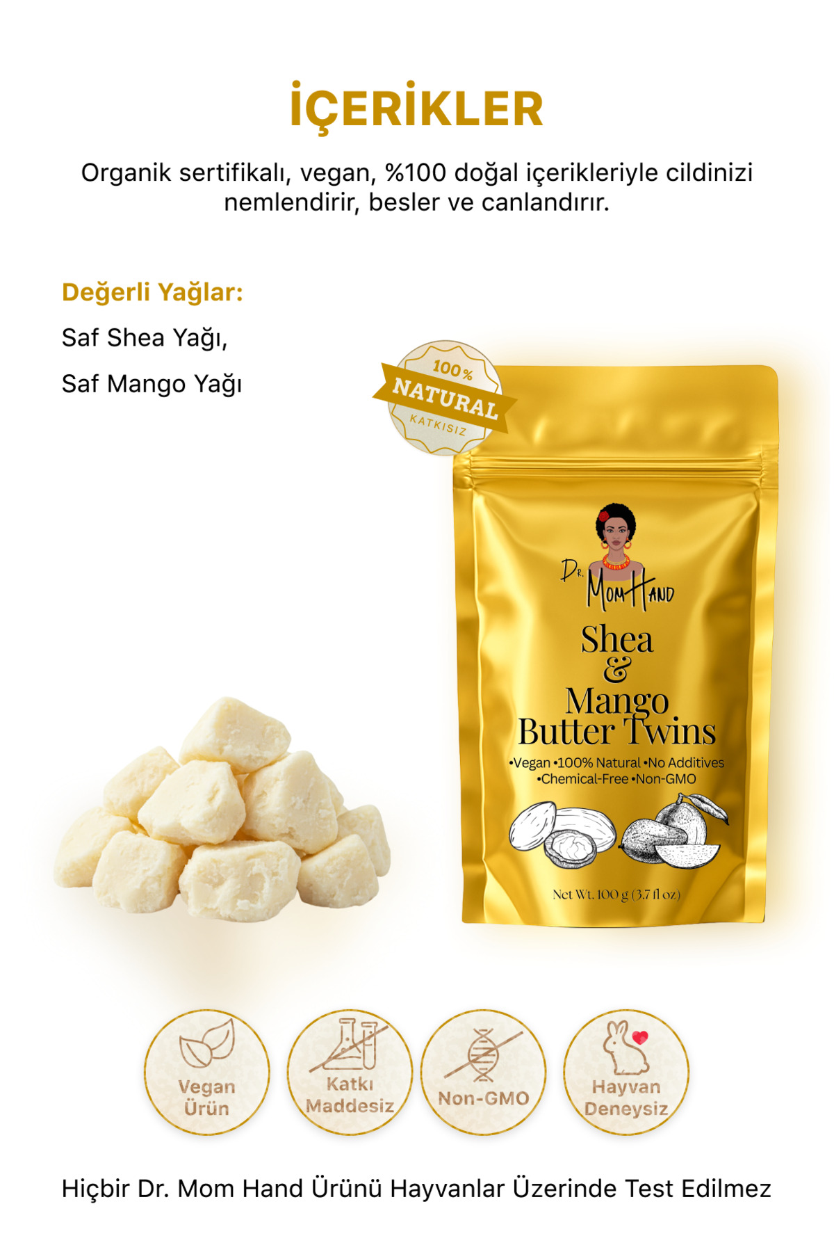 Pure Shea Butter & Mango Butter Twins Nem Bombası 100Gr — Shea&Mango100gr — تصویر 3 از 8
