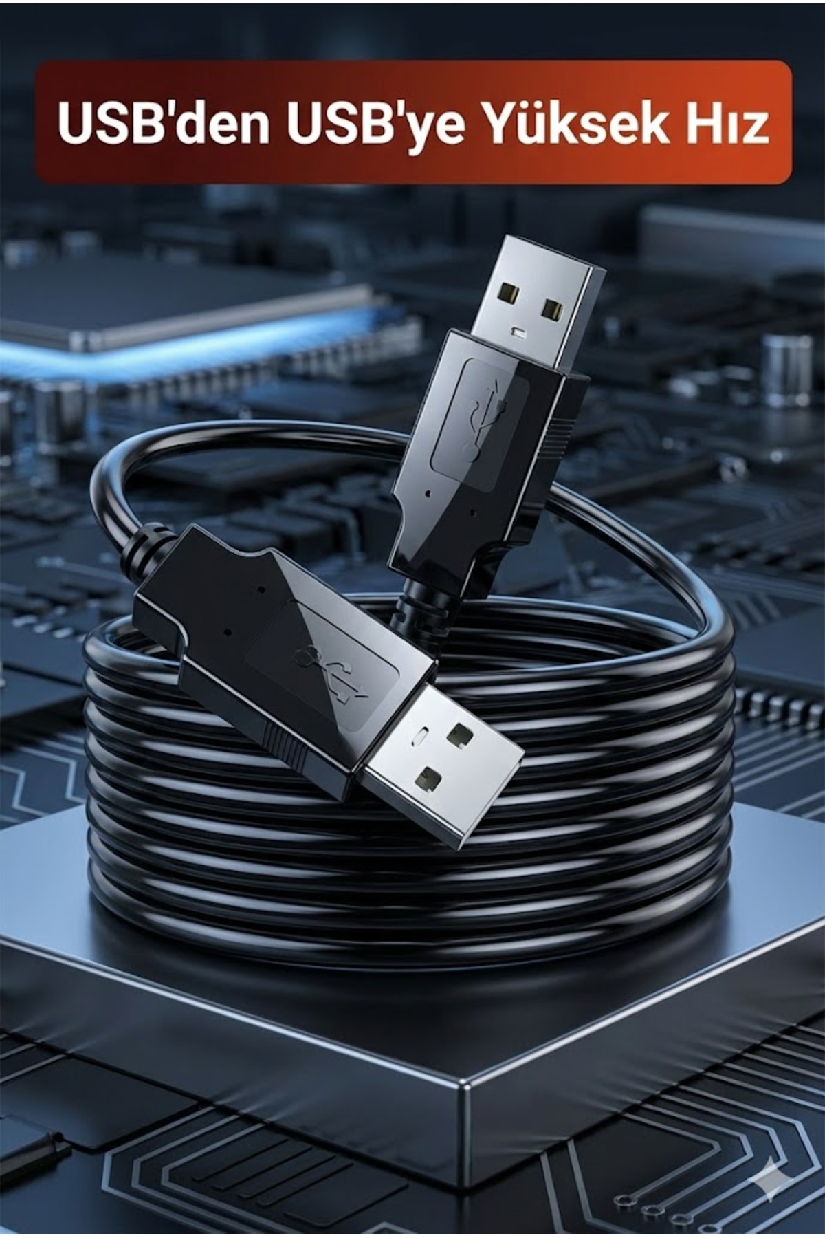 5 Metre 5mt Usb 2.0 Uzatma Kablosu Erkek To Erkek Genişletici Web Kamerası Usb Veri Aktarma Kablosu