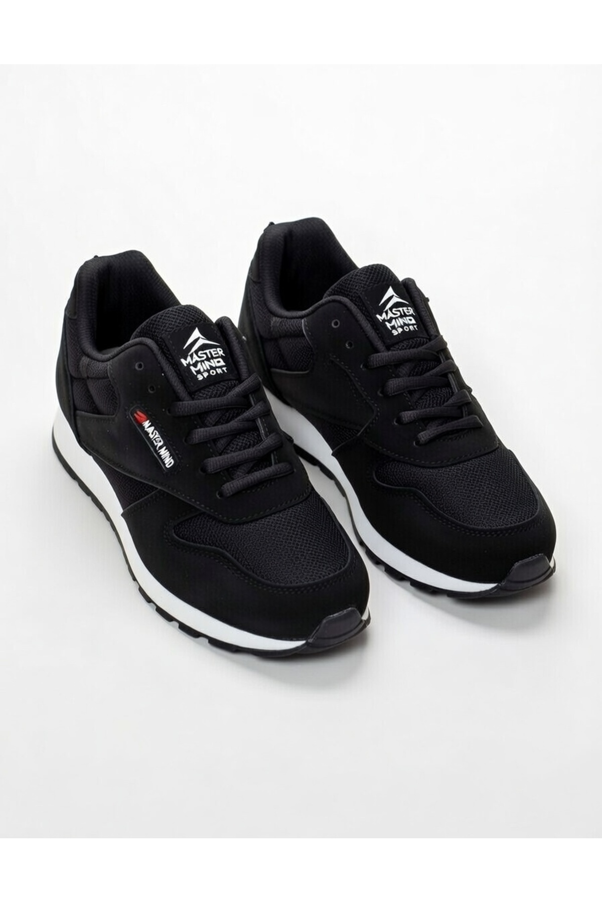 WEBORN  Erkek Siyah Günlük Ortopedik Esnek Bağcıklı Hava Alan Rahat Yumuşak Taban Sneaker Spor Ayakkabı - Görsel 2