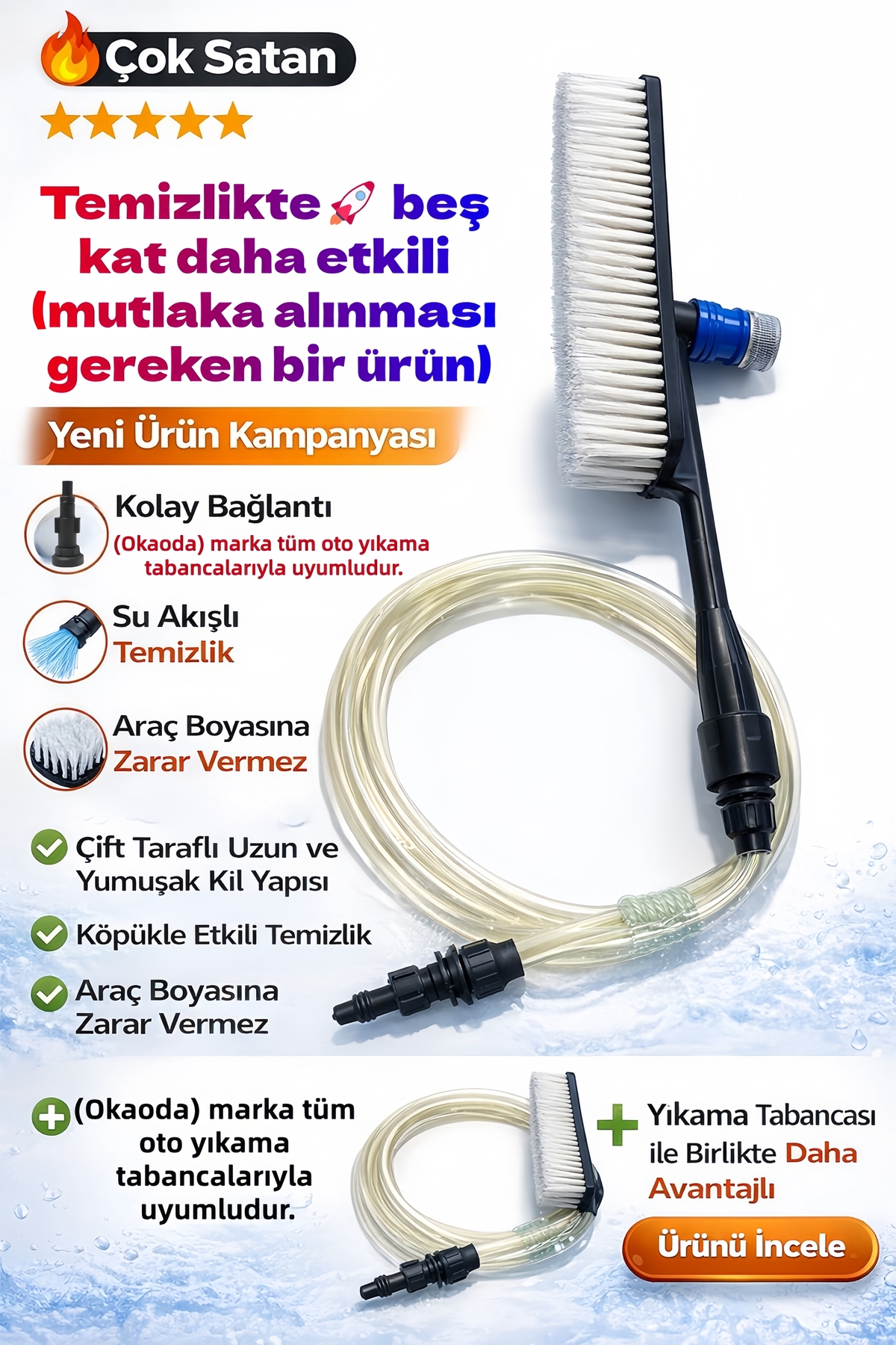 Lithium Battery Car Wash Gun Custom Water Spray Brush