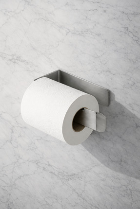 Bath & Kitchen Paslanmaz Çelik Yapışkanlı Tuvalet Kağıtlığı – Şık ve Deliksiz...