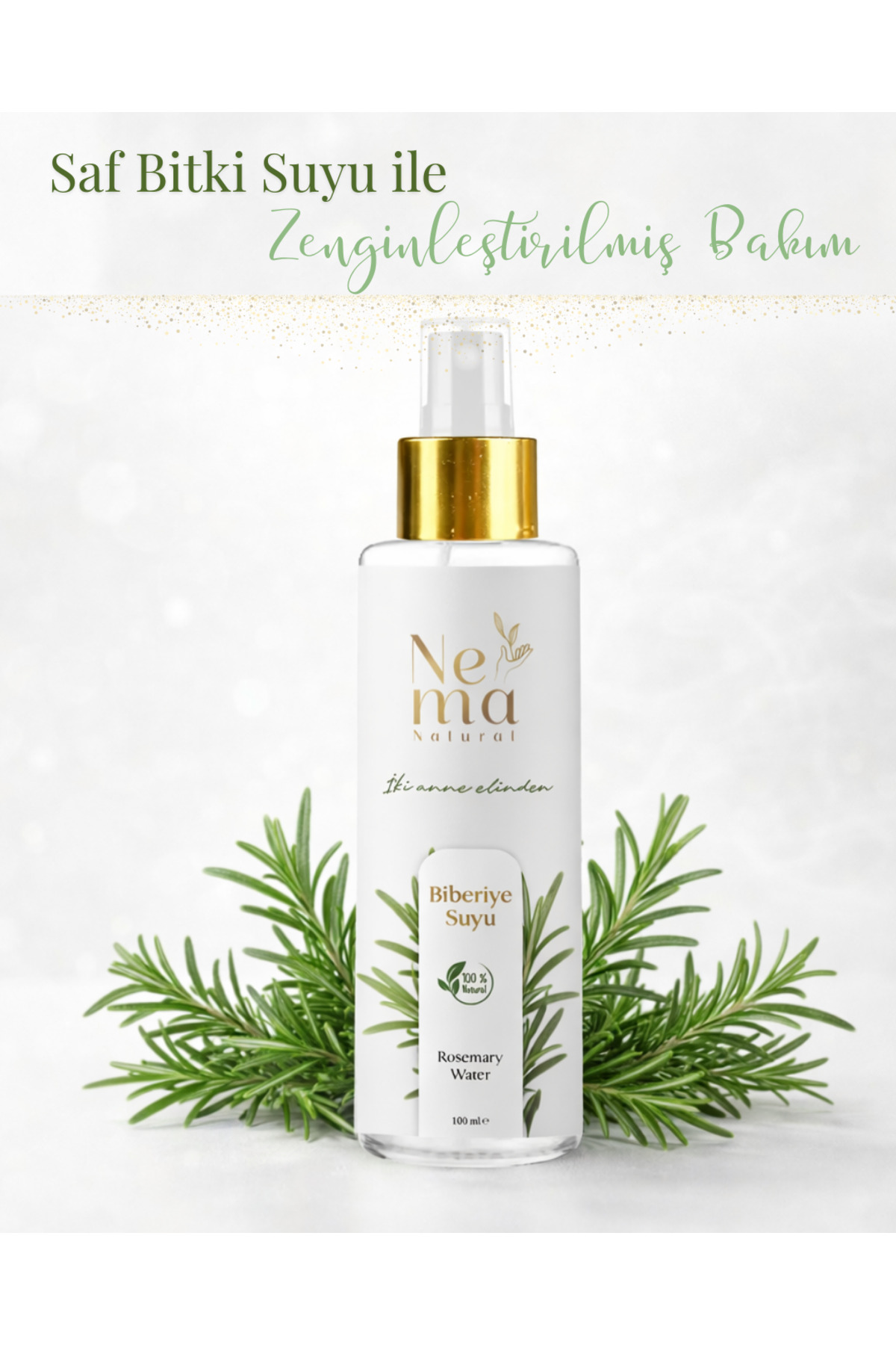 تونر مو و پوست با آب رزماری خالص — TYCMGD72LN170480915423410 — تصویر 2 از 3