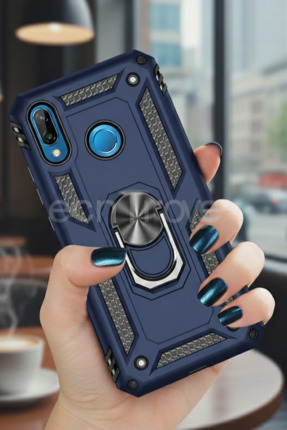 TechTrove Huawei P20 Lite Kılıf Yüzüklü Stand Olabilen Magnetic Tpu Tank Kapak