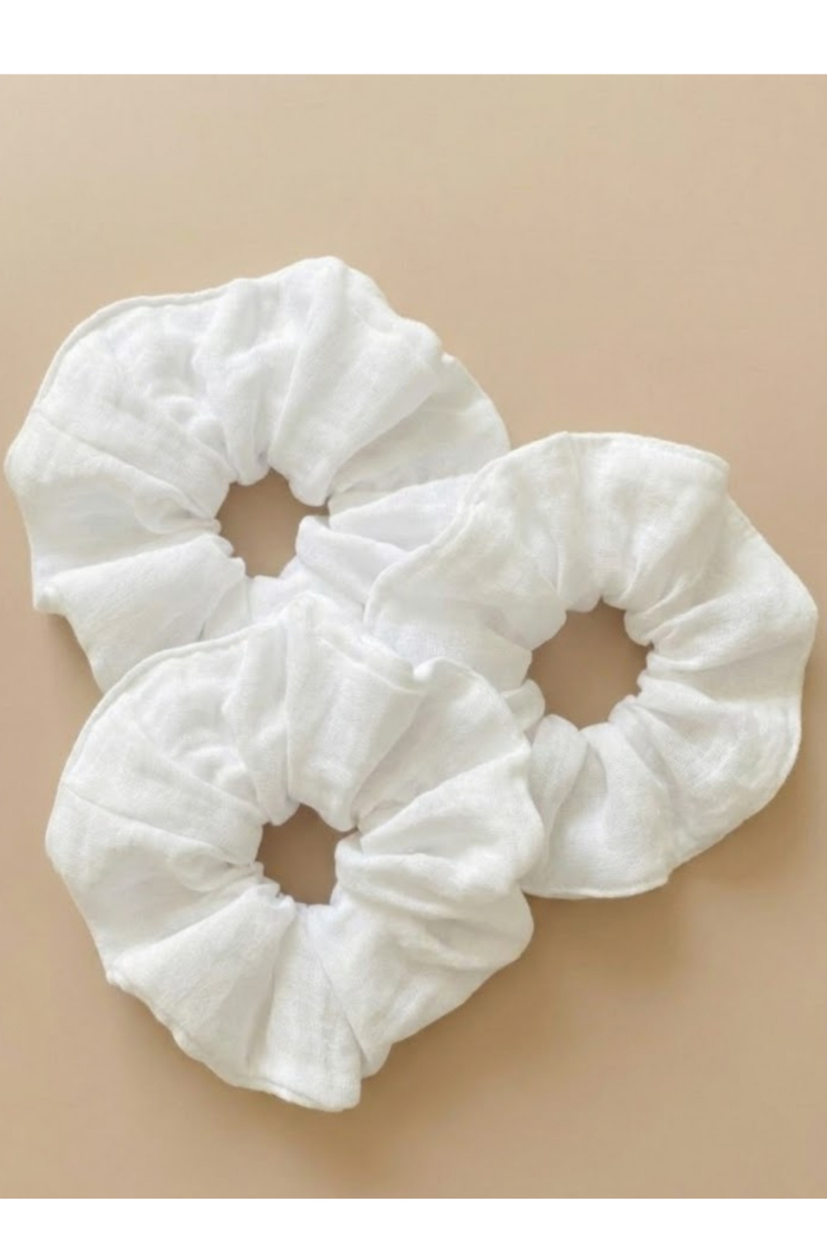Giant 3-Piece Muslin Hair Elastic Oversize Cotton Hair Clip Set
