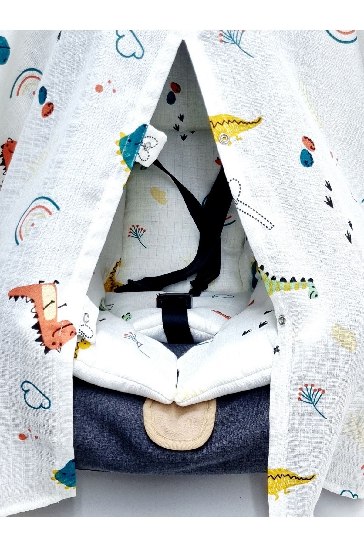 Yada Baby Müslin Tek Kat Puset Örtüsü Seti-sertifikalı Organik Pamuklu Kumaş | fotoğrafı 2 (önizleme)