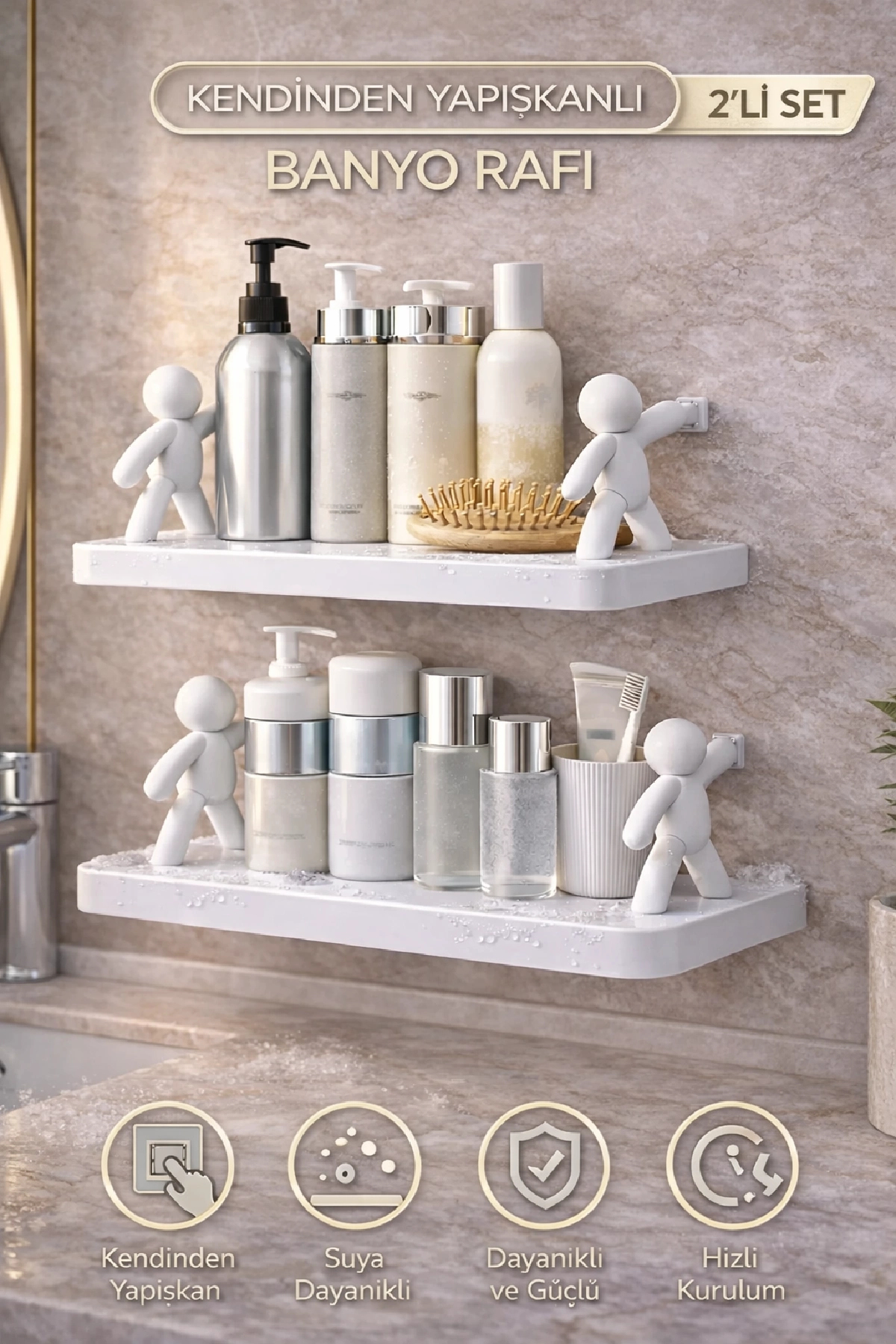 rokiharu　2商品まとめ DECORELAX Banyo Mutfak Düzenleyici Organizer Köşe Rafı