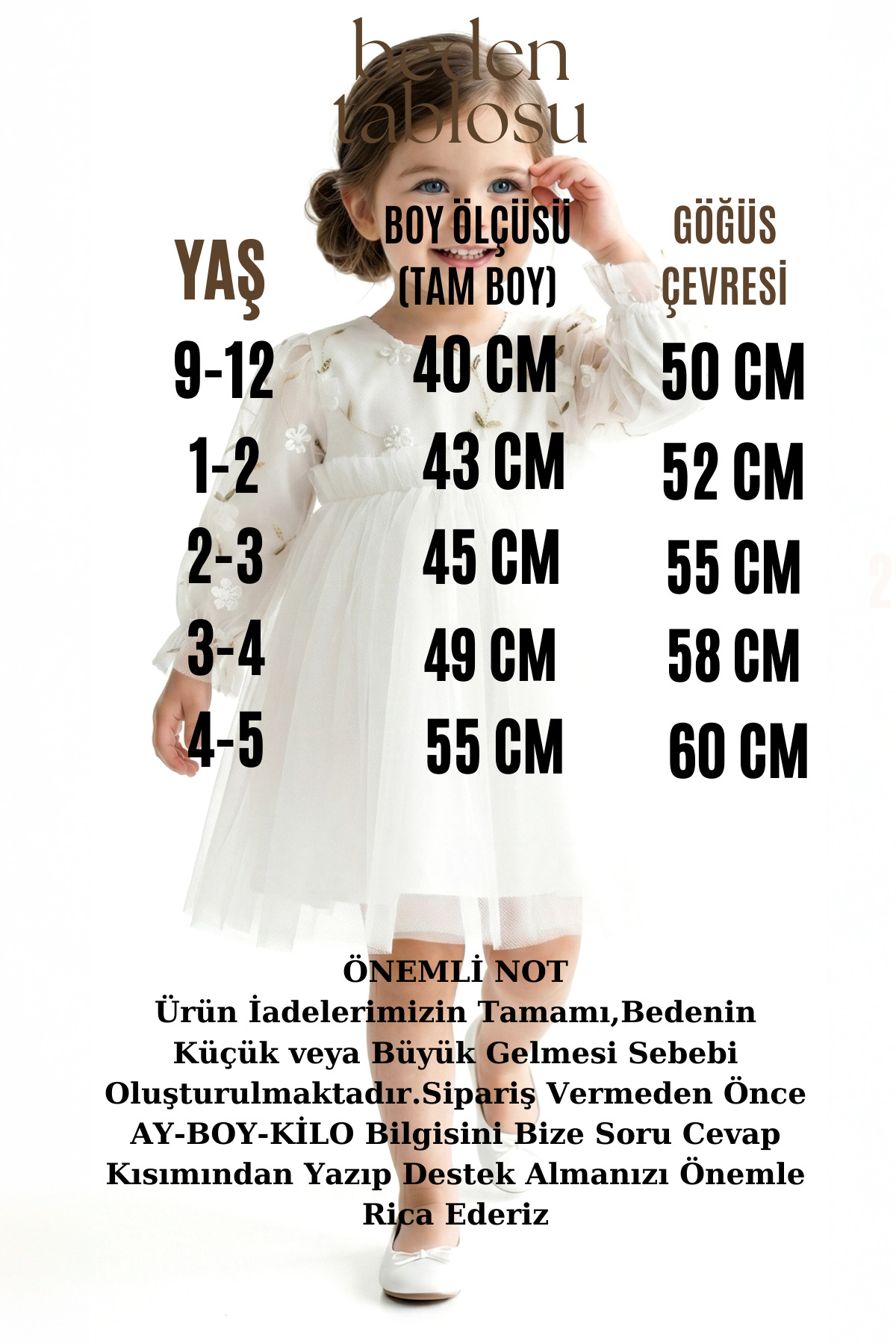 Baby Animals Kız Bebek Elbise Kız Çocuk Elbise Çiçekli Doğum Günü Parti Düğün Özel Gün Uzun Kol Tüllü Tütü Astarl fotoğrafı 3 (önizleme)