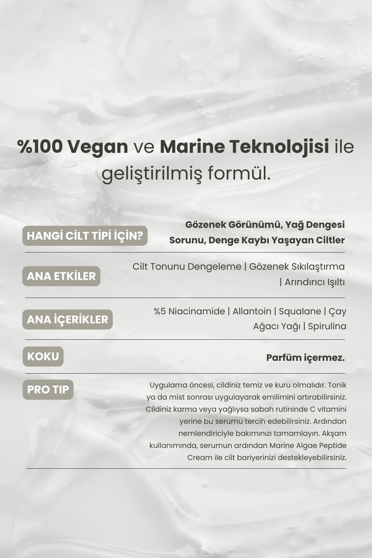 Niasinamid Sebum Dengeleyici Gözenek Karşıtı Yüz Serumu 30 ml — MP38 — تصویر 6 از 7