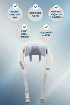 Xo FG08 Şarjlı Isıtmalı Sırt Boyun ve Omuz Ovmalı Masaj Aleti İnsan Eli Yoğur...