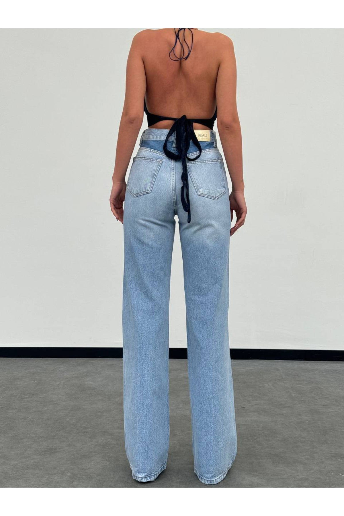 HerTon  Açık Mavi Yüksek Bel Düz Paça Jean - Görsel 3