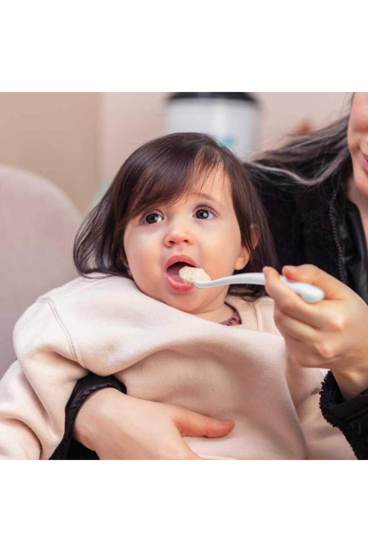 Mamajoo Ergonomik Beslenme Kaşık Seti Pembe & Beyaz, 6 Ay+ İkili - Saklama Kabı Hediyeli fotoğrafı 6 (önizleme)