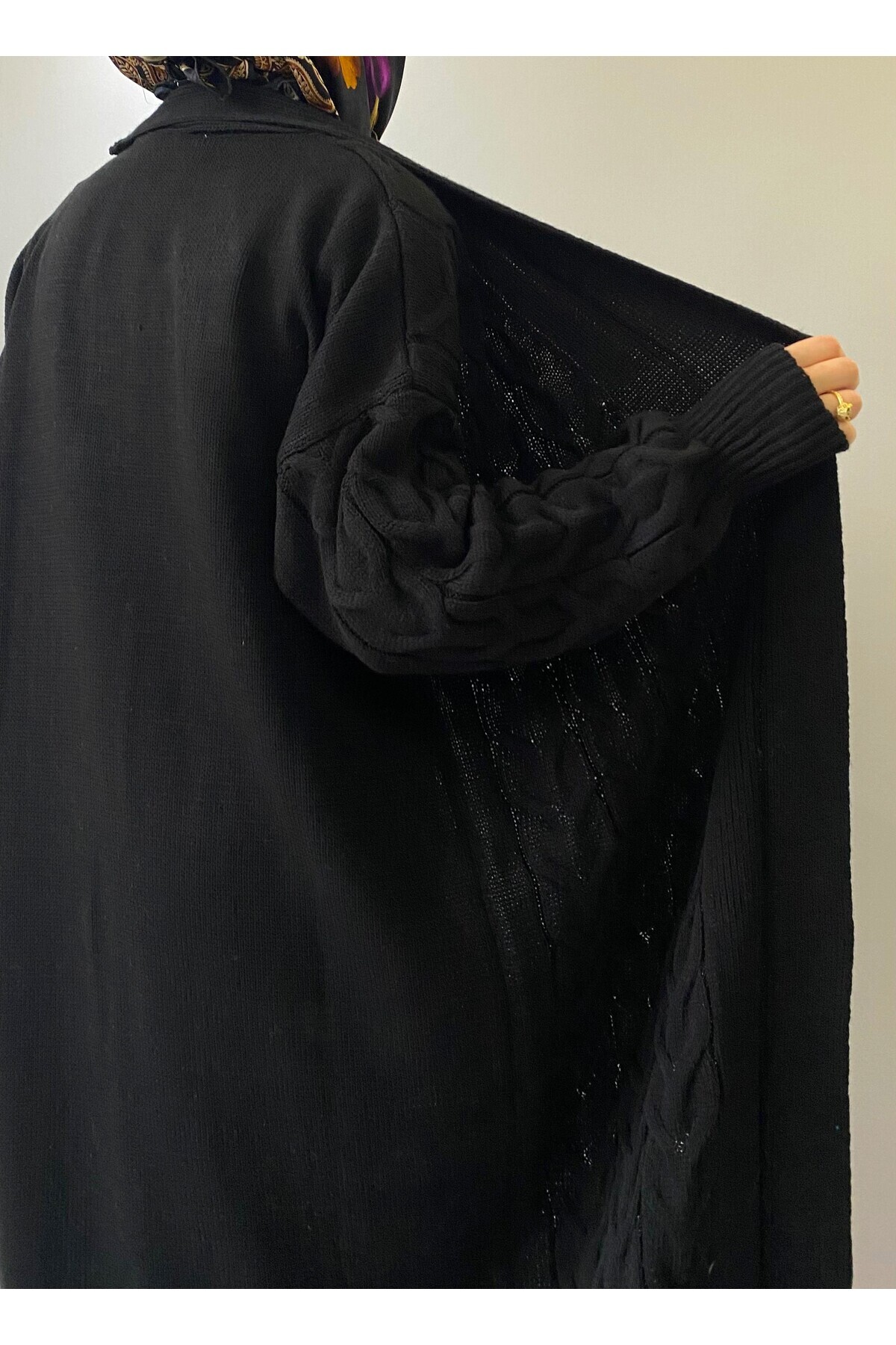 Lasirius  Kadın Uzun Triko Hırka , Oversize, Yünlü, Sıcak Ve Şık, Kışlık - Görsel 4