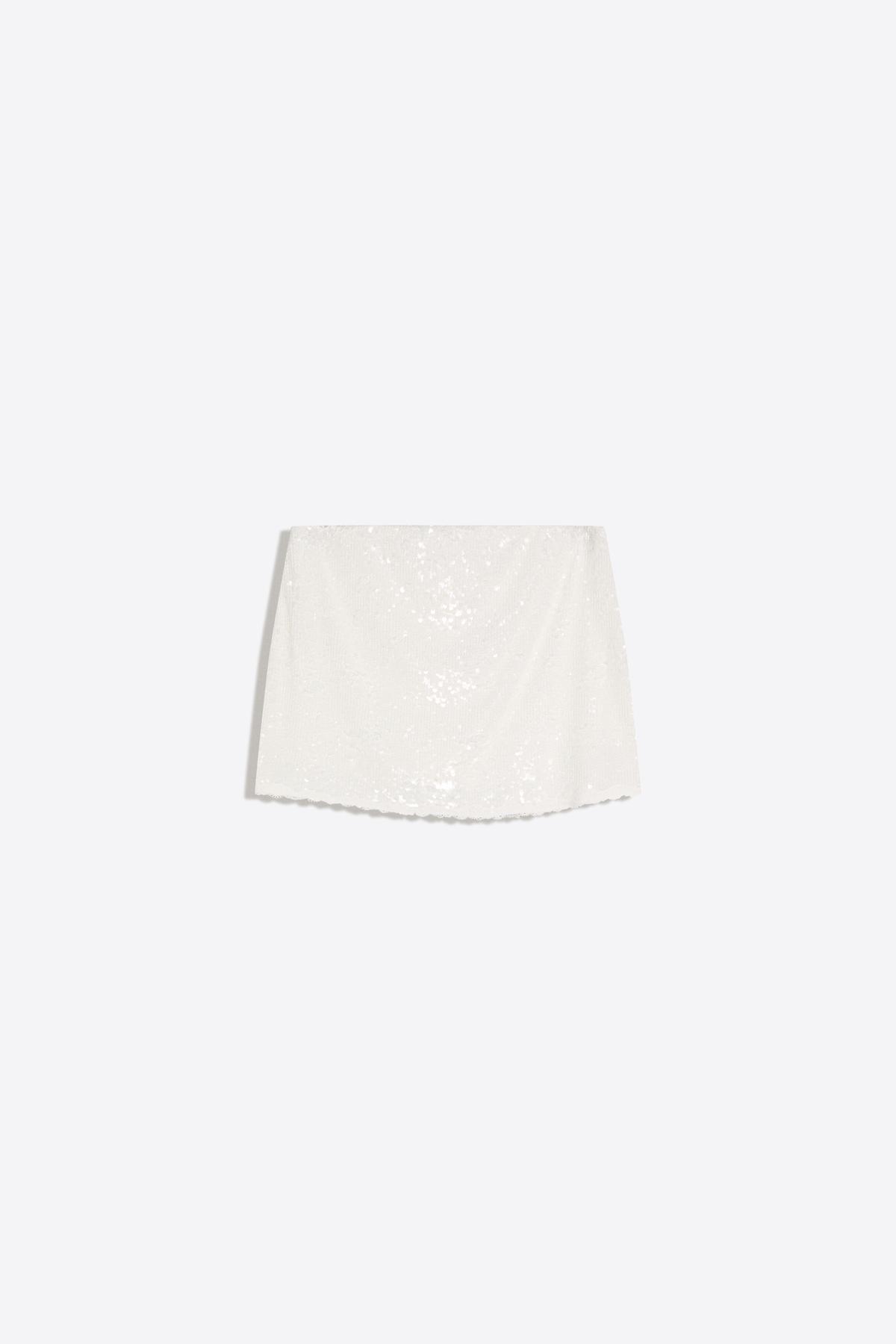 Bershka  Dantel pullu mini etek - Görsel 5