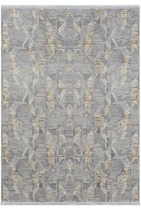 Karmen Best 112 Gri Halı Spor Desen Gold Detaylı Ince Parlak Makinada Yıkanab...