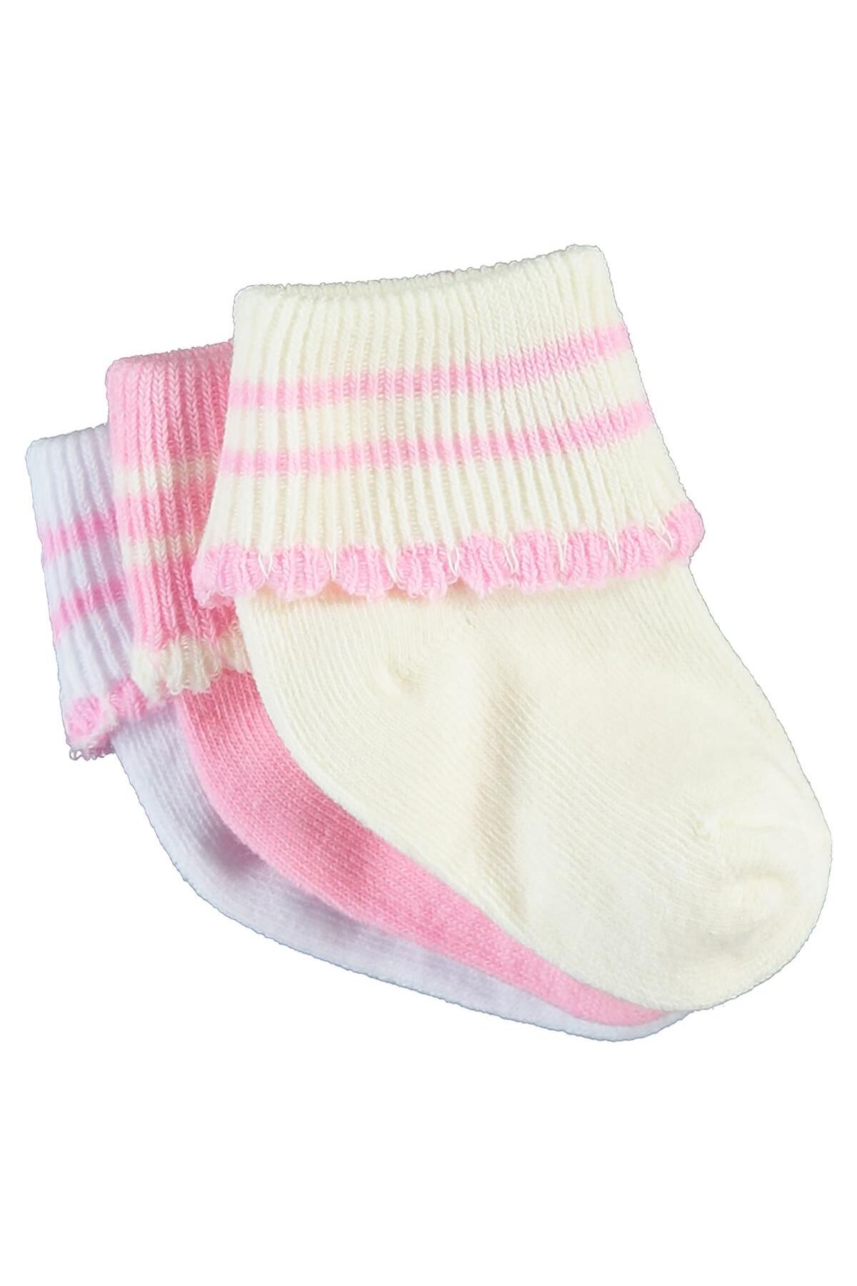Civil Baby Kız Bebek 3'lü Çorap Set 0-6 Ay - Standart fotoğrafı 3 (önizleme)