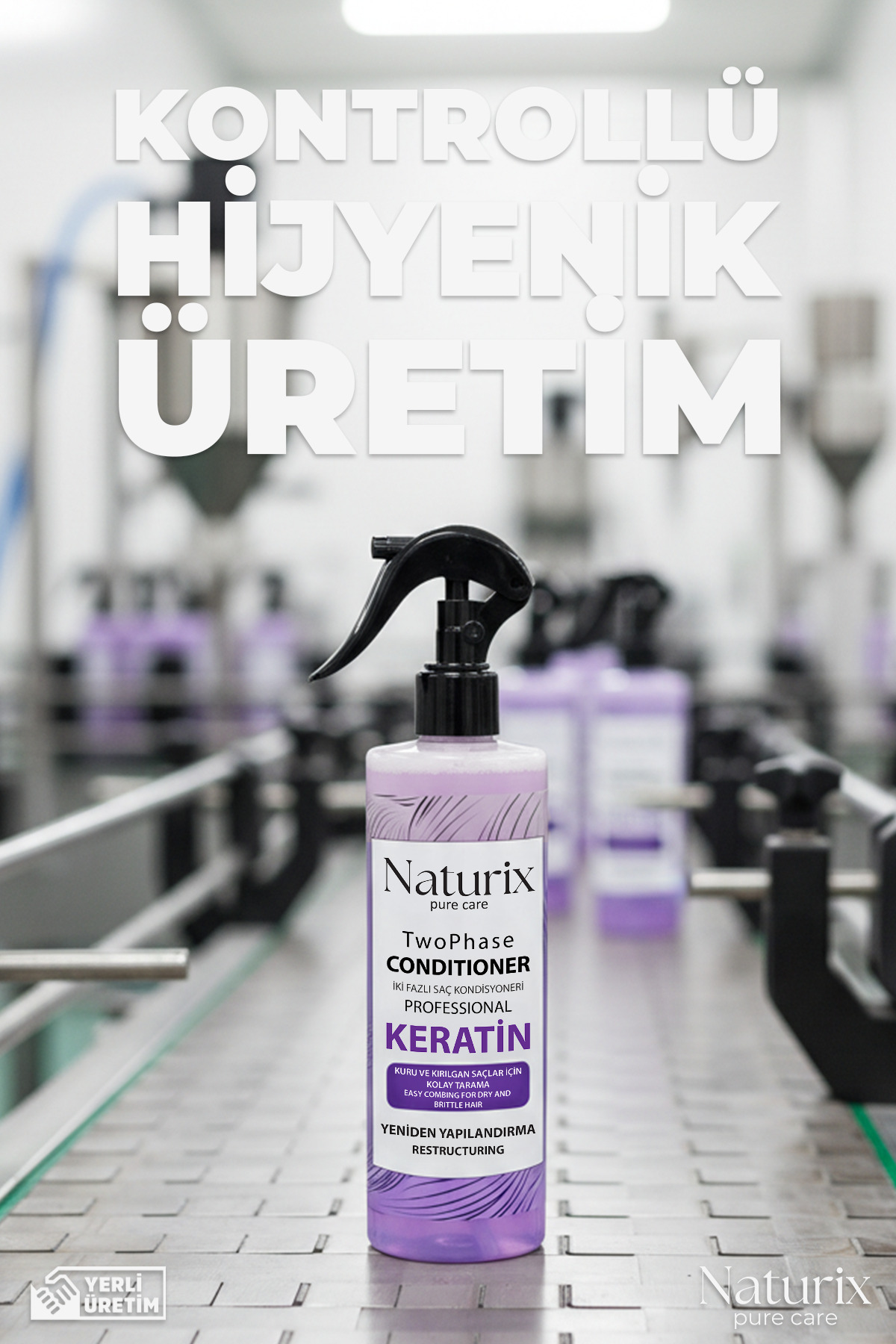 Keratin Iki Fazlı Saç Bakım Ve Fön Suyu 400ml - Yeniden Yapılandırma Ve Koruma — 8697447298132 — تصویر 5 از 8