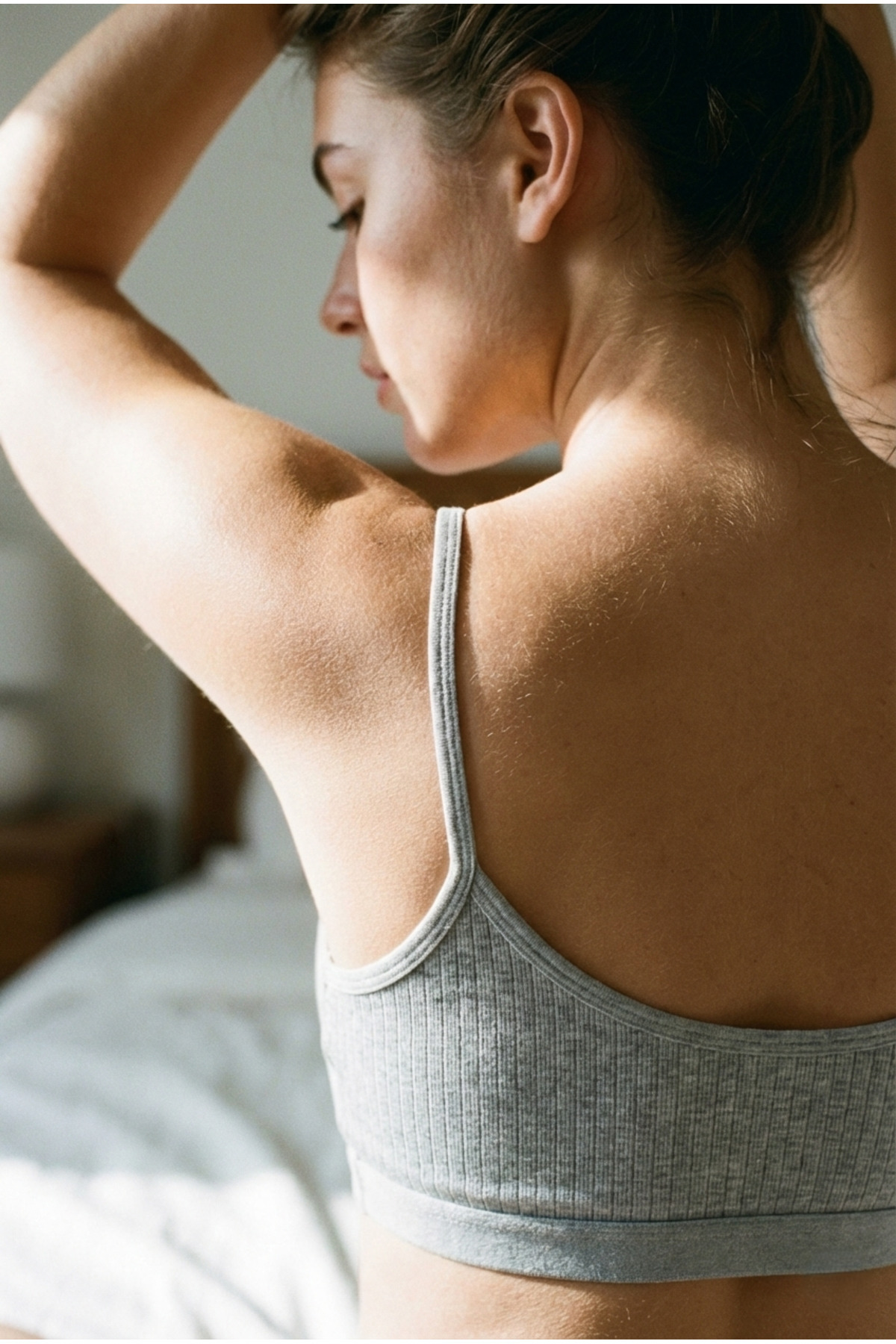 underwear bodyway Günlük İp Askılı Fitilli Büstiyer 3’lü Uygun Paket: Beyaz • Gri Melanj • Yeşil görsel 4