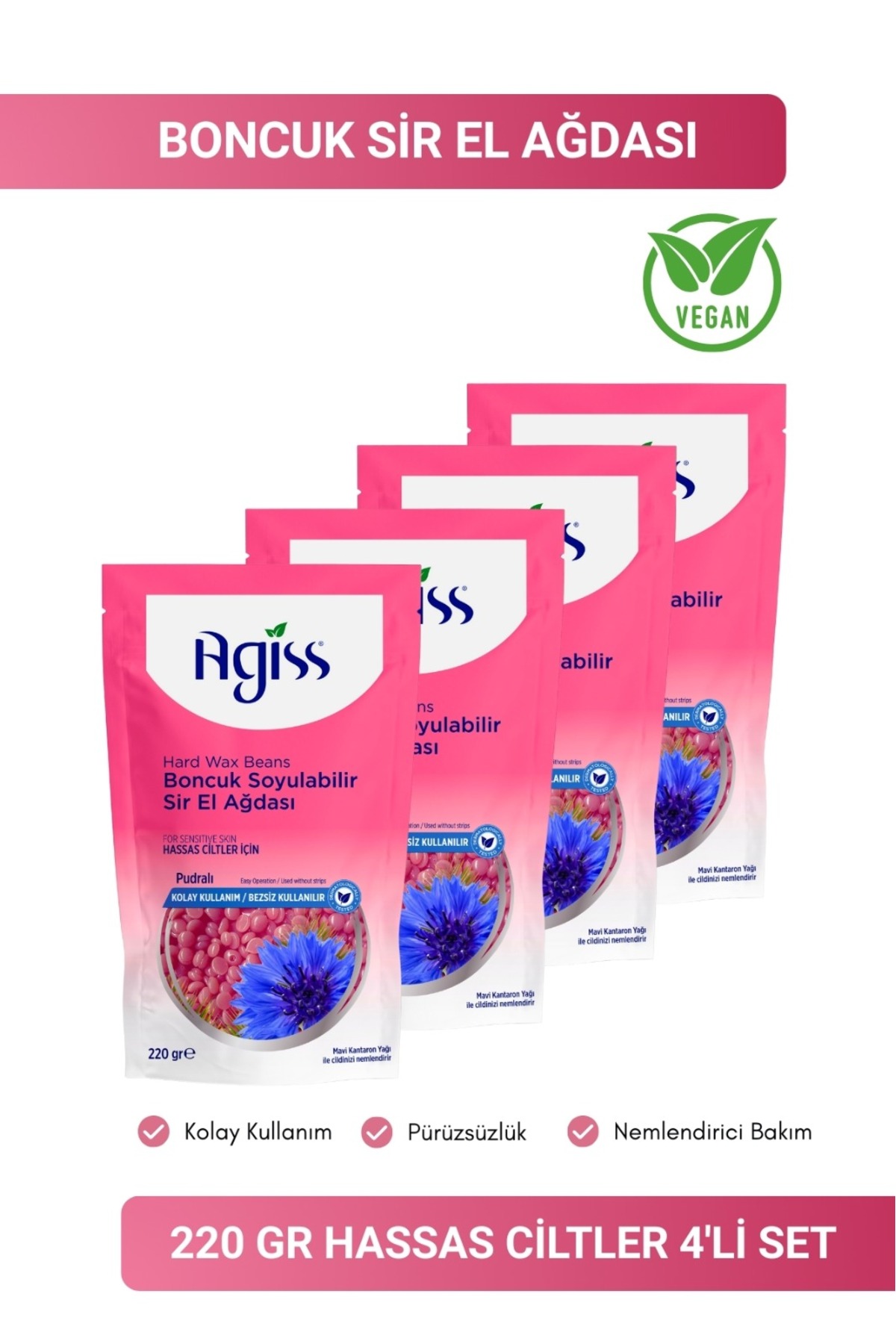 AGISS Hassas Ciltler Için Boncuk Inci Sir Ağda 880 gr 4 Adet - Fiyatı, Yorumları