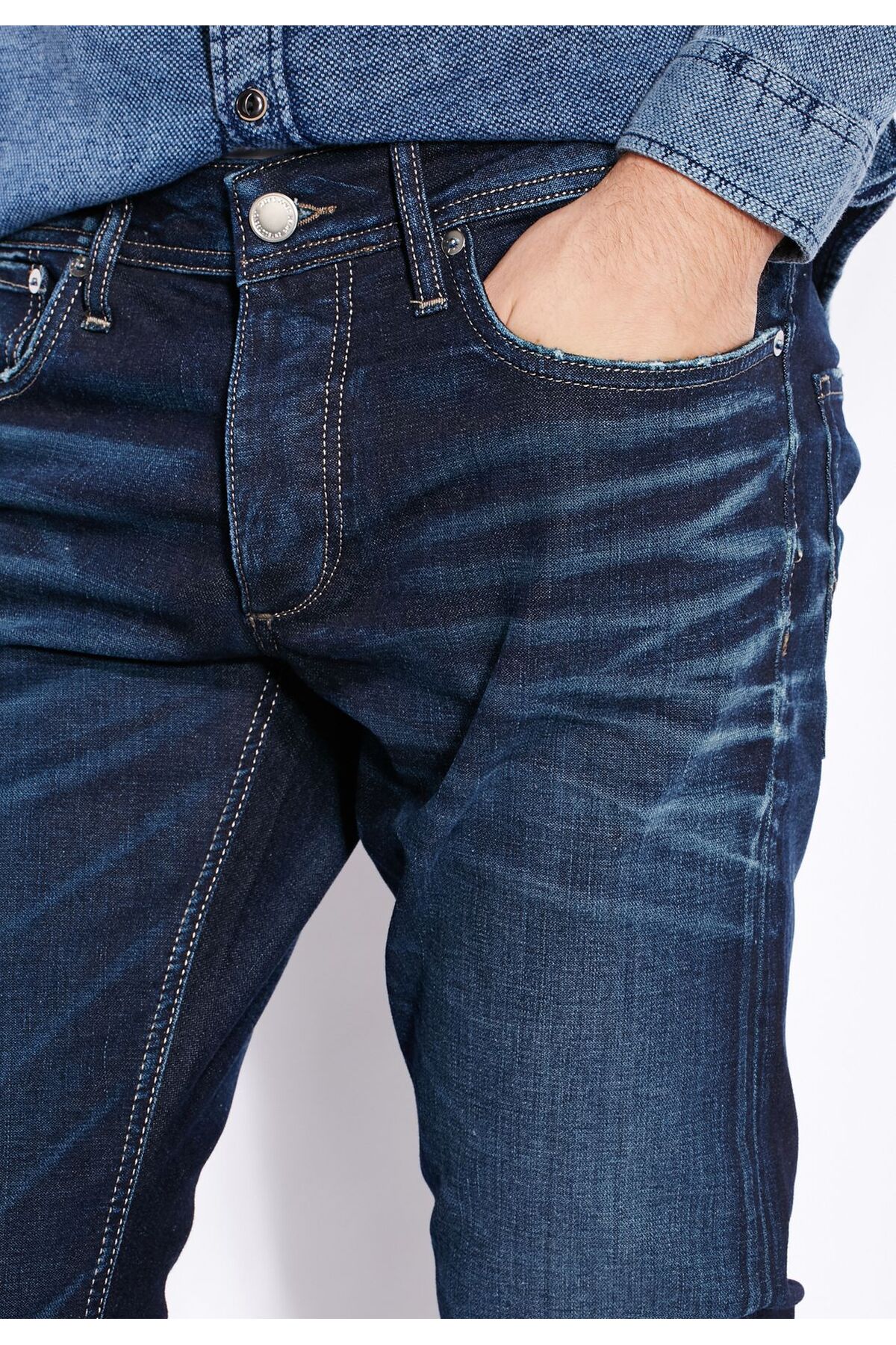 شلوار جین مردانه راسته فاق نرمال | جک اند جونز Jack & Jones 22mejck00000081 - تصویر 6
