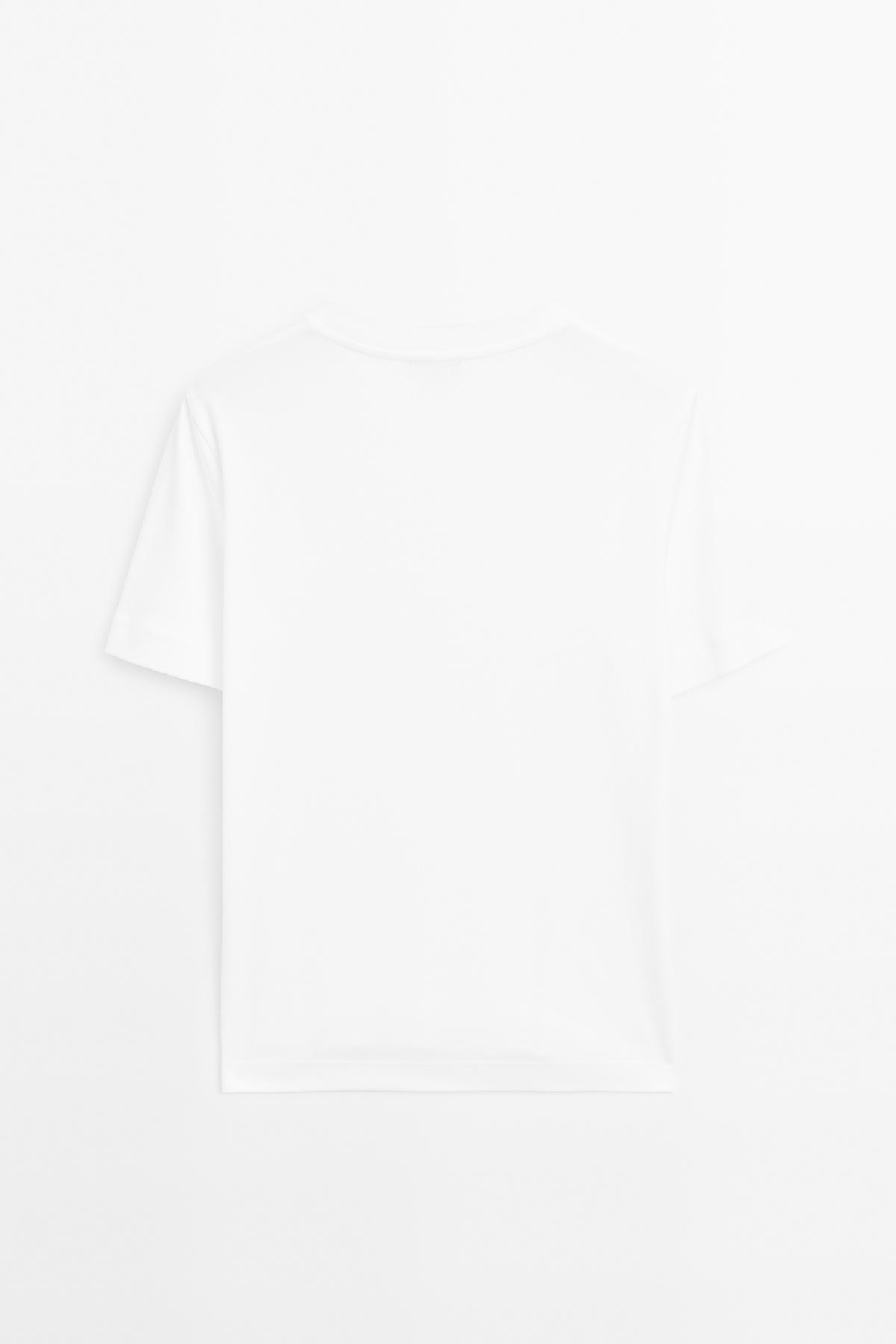 Massimo Dutti  %100 pamuklu ve kısa kollu t-shirt - Görsel 8