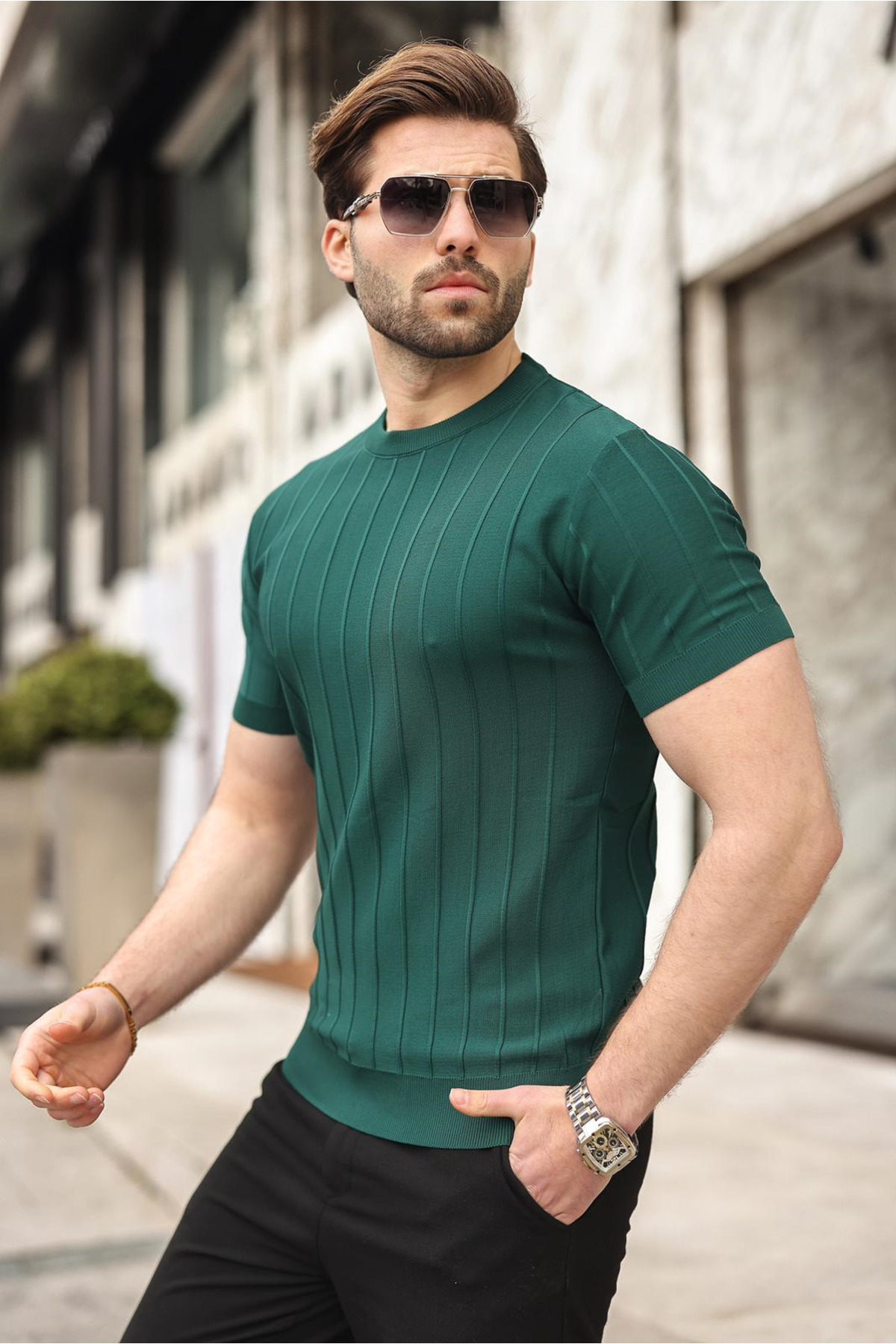 Men's Nephthia Green T-Shirt 5684