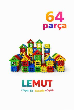Lemut Puzzle City 3d Yapı Ve Tasarım Blokları 64 Parça Eğitici Oyuncak