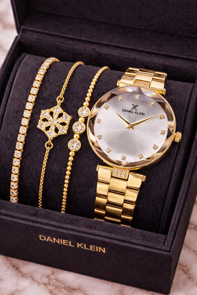 Daniel Klein Kadın Saat – Orijinal – Altın Renk – Kristal Cam – Garantili – H...