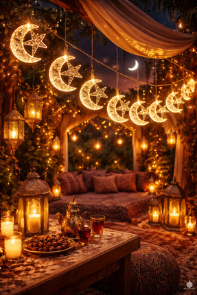 OKAVANGO 1,5 Metre Ledli Ramazana Hazırlık, Işıklı Ramazan Ayı Süslemeleri Ra...