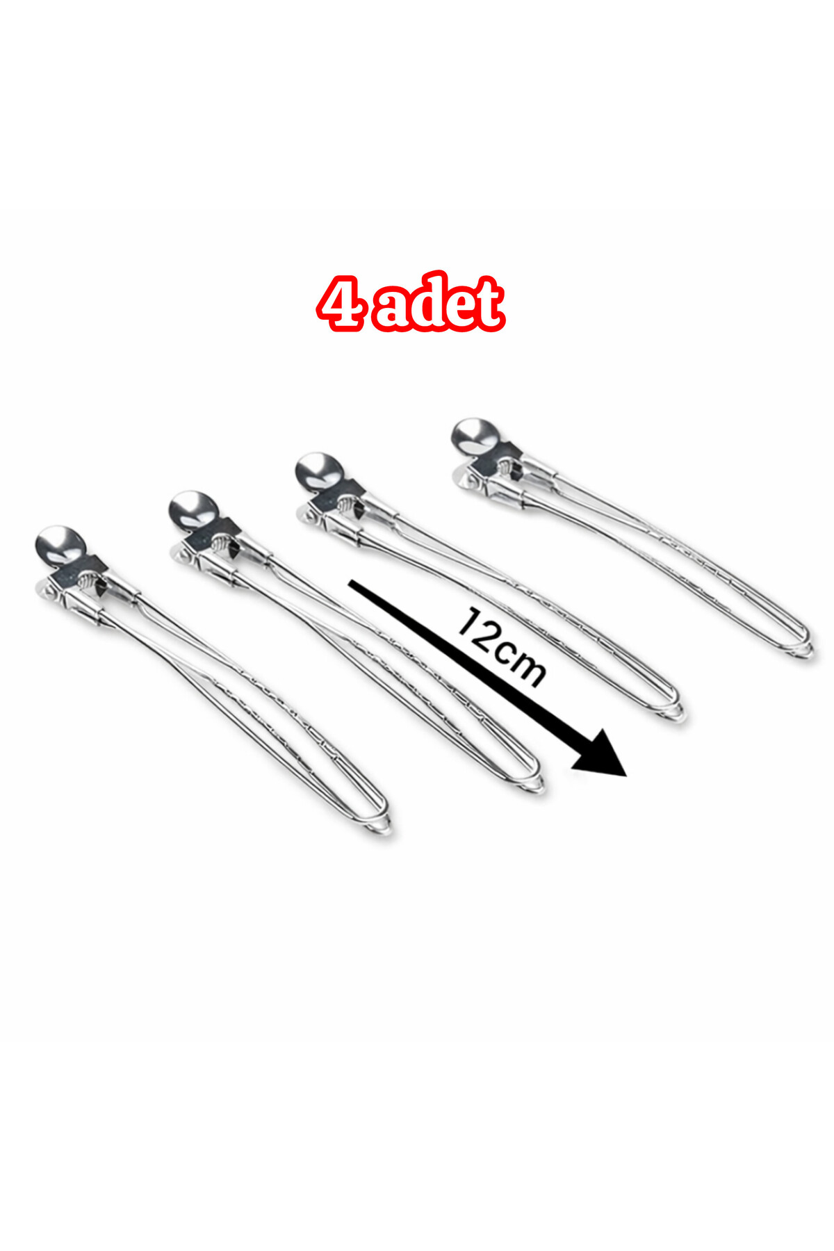 Blow Dryer Hair Clamp Large Size 12cm (4PCS) Aluminum Metal Hair Clamp- Wave Clamp