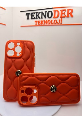 Teknoder Camellia Deri Kılıf Aksesuar- iPhone 15 Pro